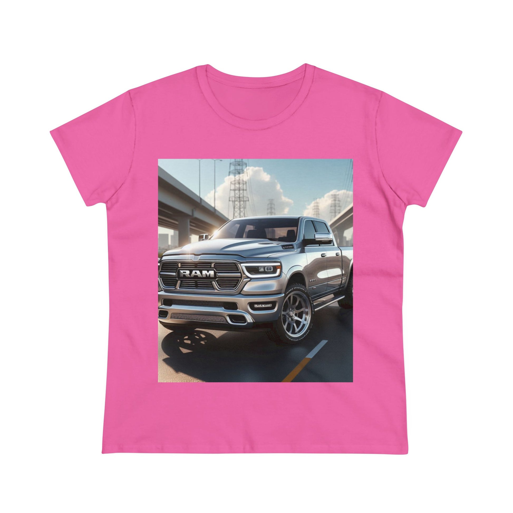 Silver Dodge Ram T-Shirt T-Shirt Printify Azalea S