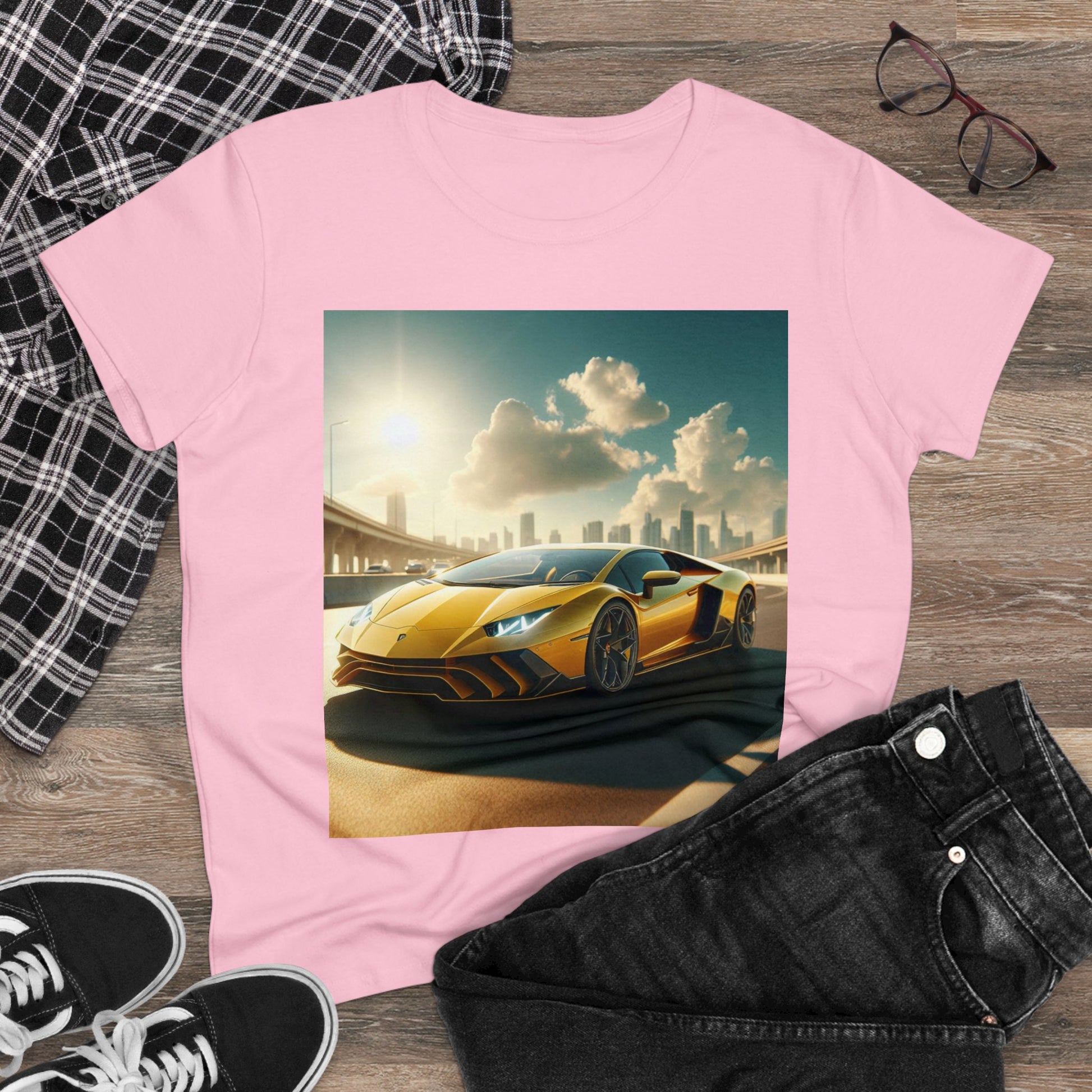 Yellow Lamborghini T-Shirt T-Shirt Printify