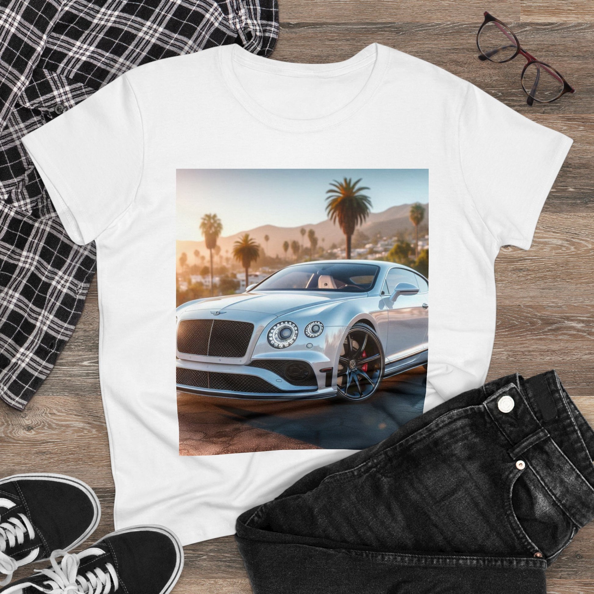 Silver Bentley T-Shirt T-Shirt Printify