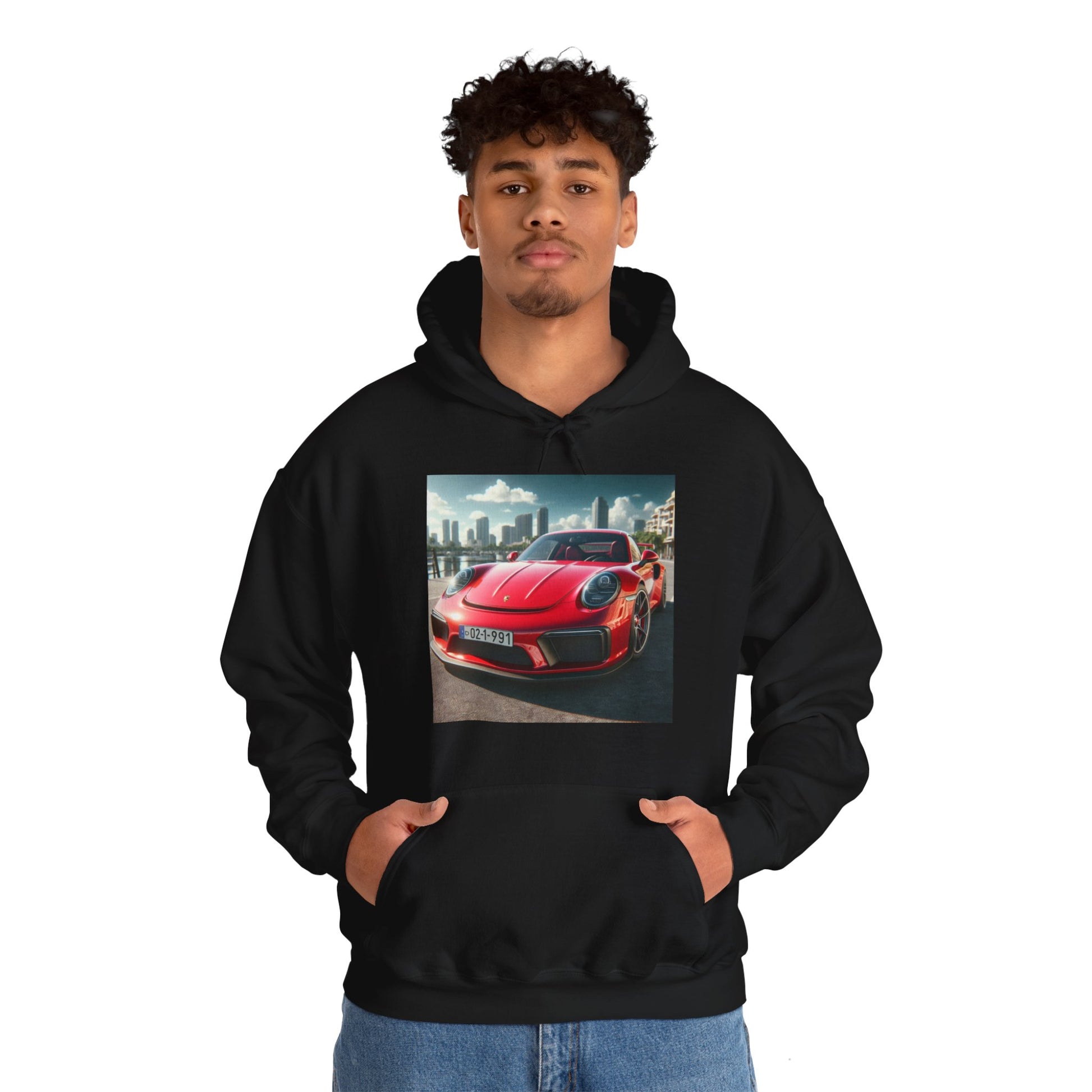 Red Porsche Hoodie Hoodie Printify