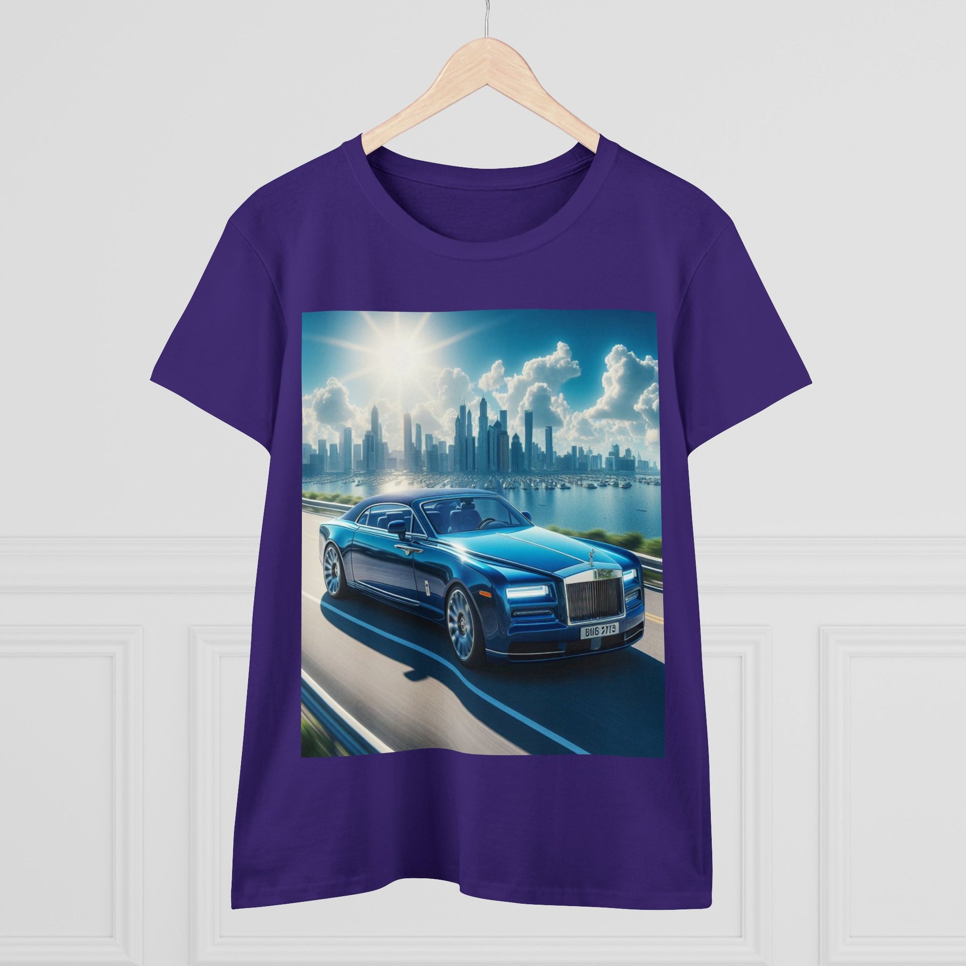 Blue Rolls Royce T-Shirt T-Shirt Printify