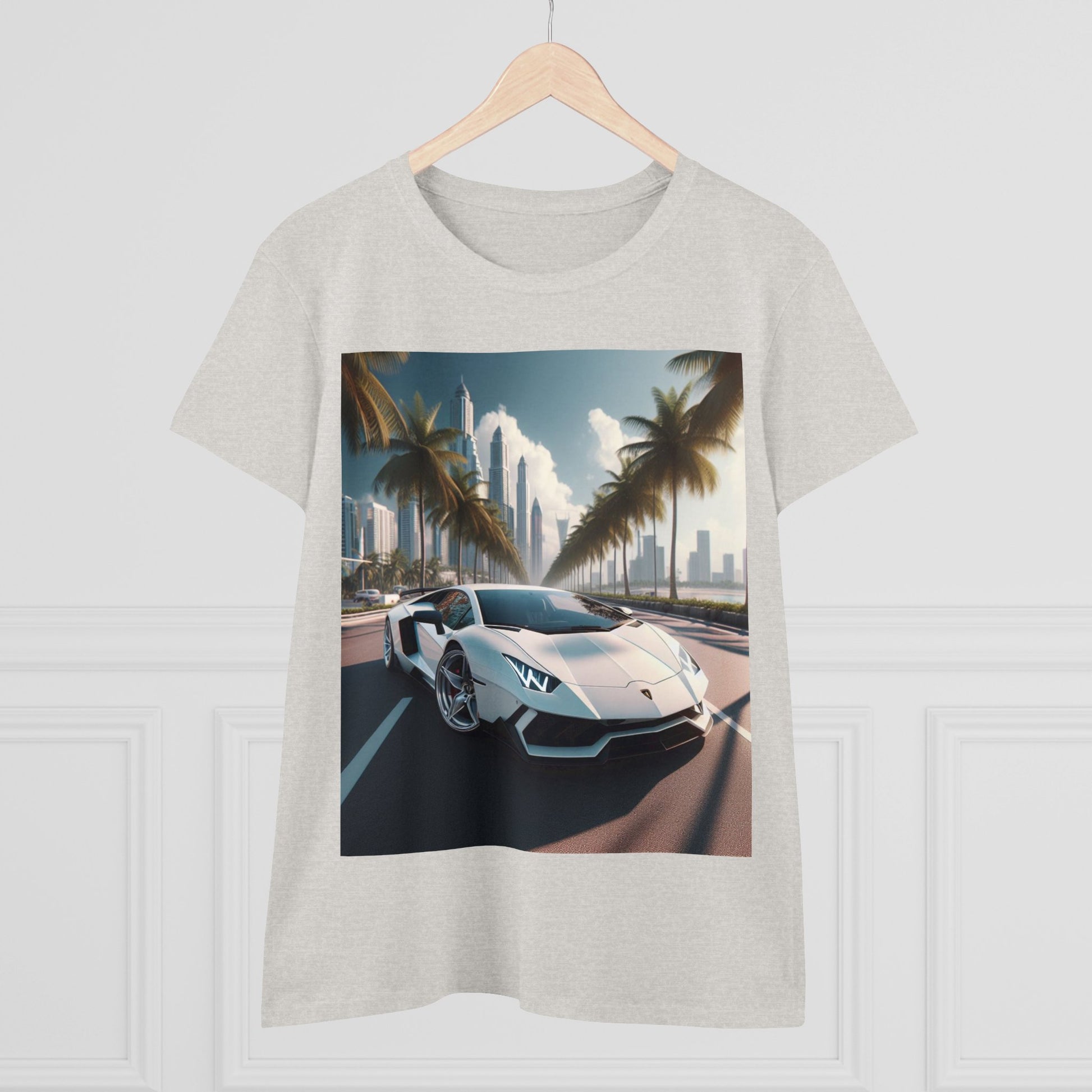 White Lamborghini T-Shirt T-Shirt Printify