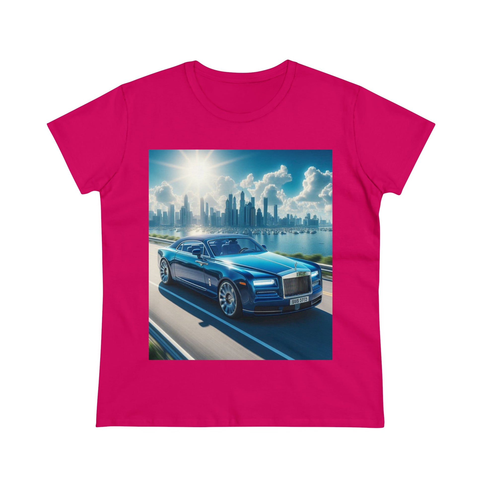 Blue Rolls Royce T-Shirt T-Shirt Printify Heliconia S