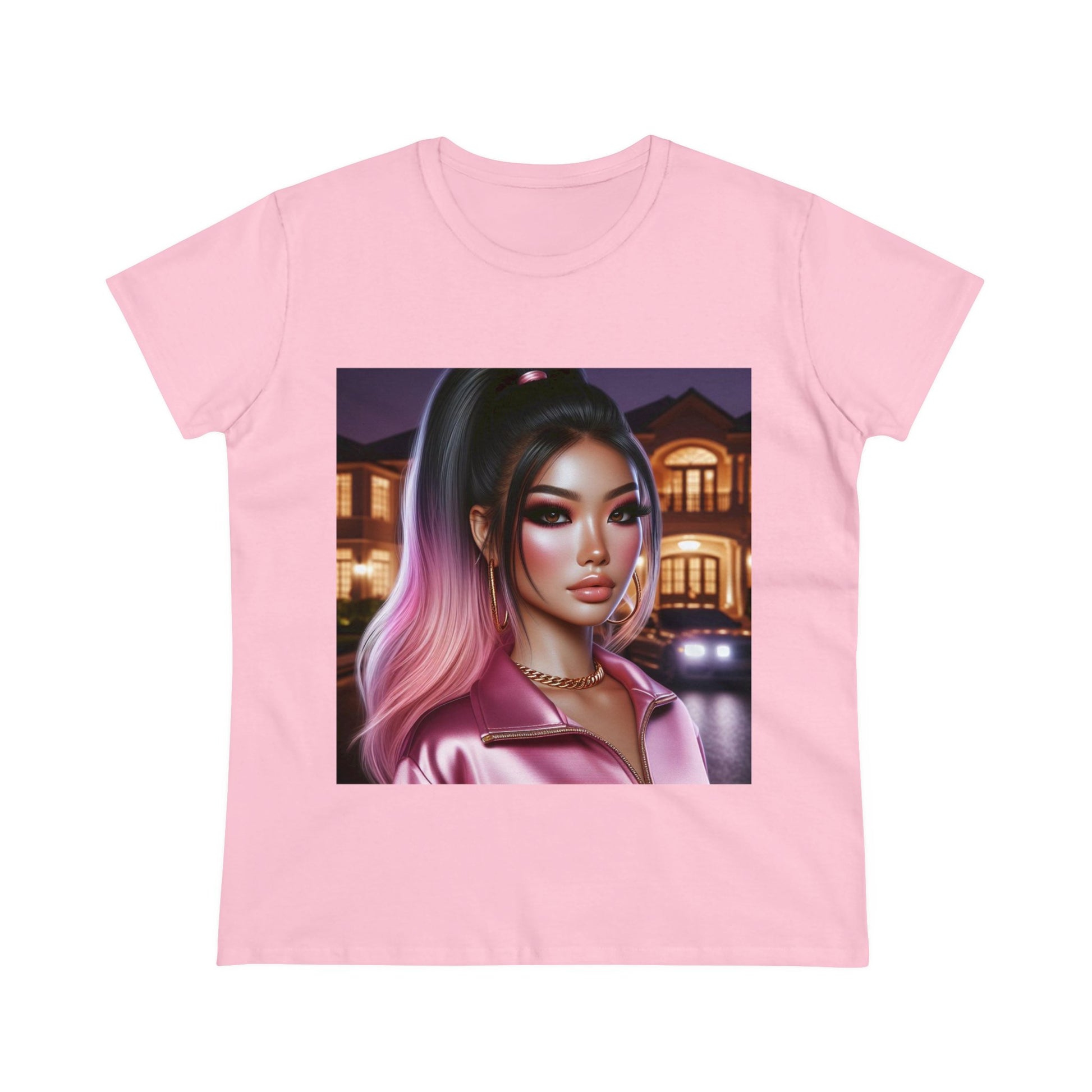 Pink at Night T-Shirt T-Shirt Printify Light Pink S