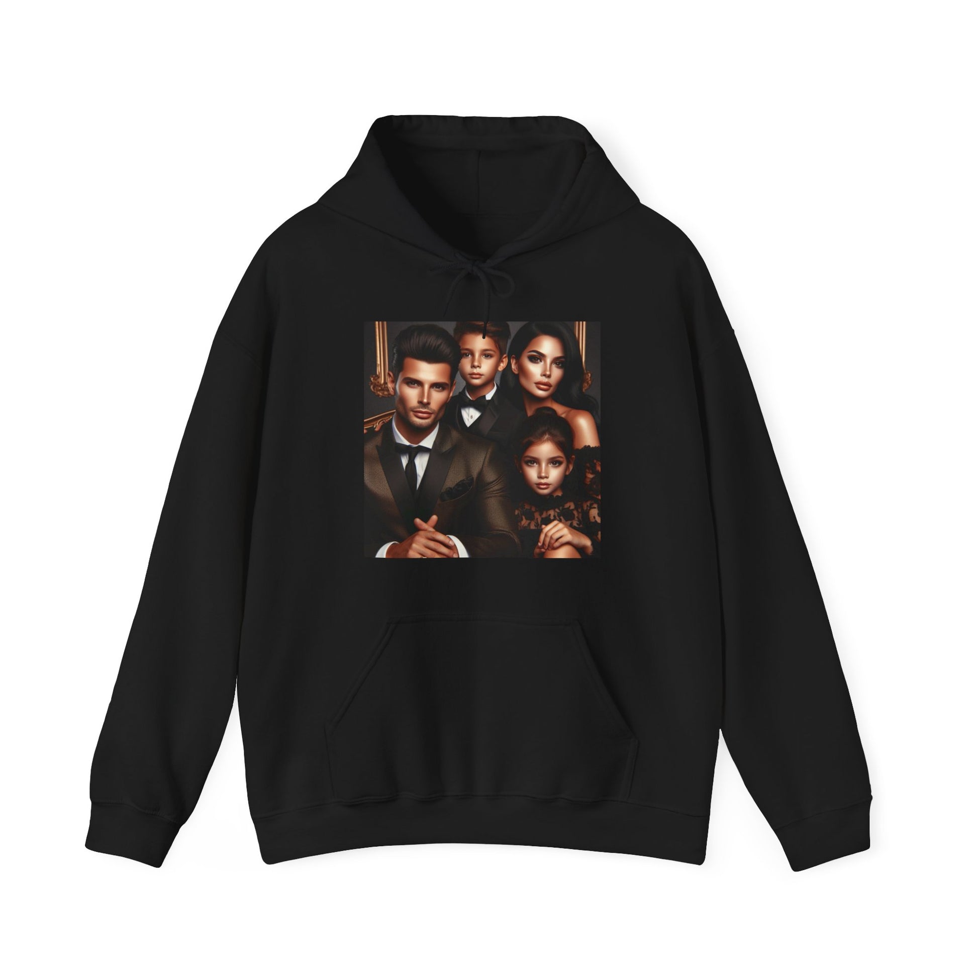 Family Portrait Hoodie Hoodie Printify Black S
