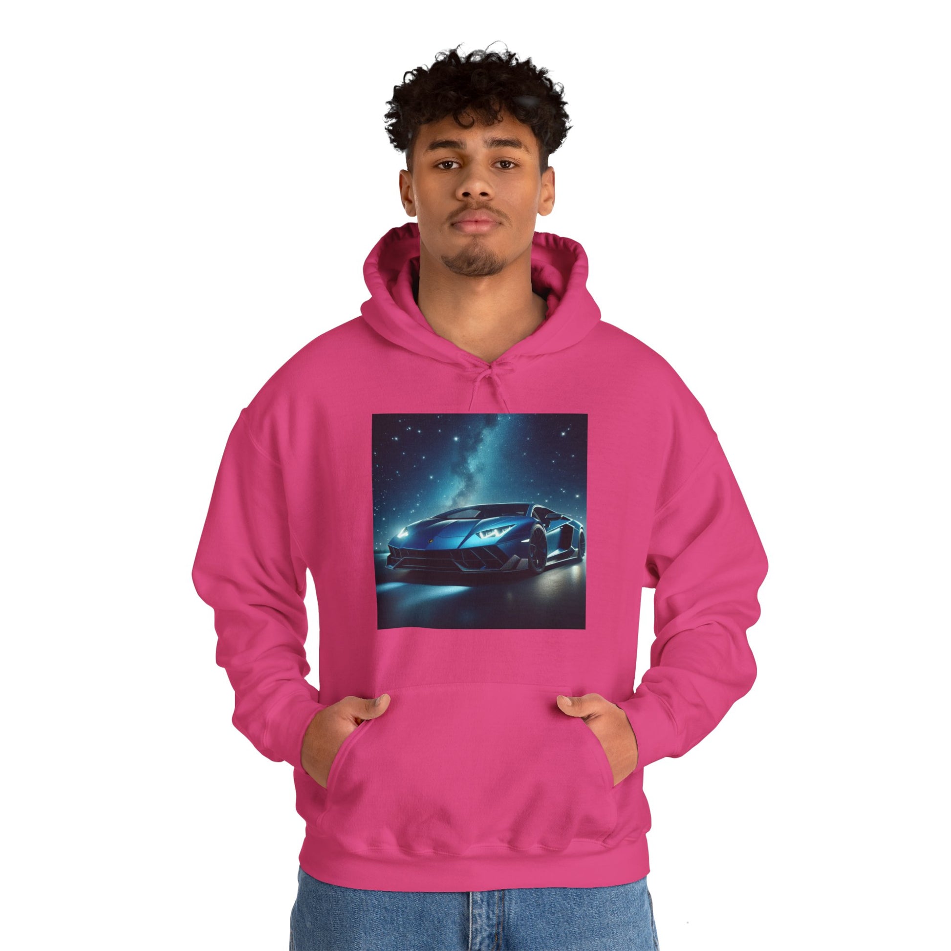 Blue Lamborghini Hoodie Hoodie Printify