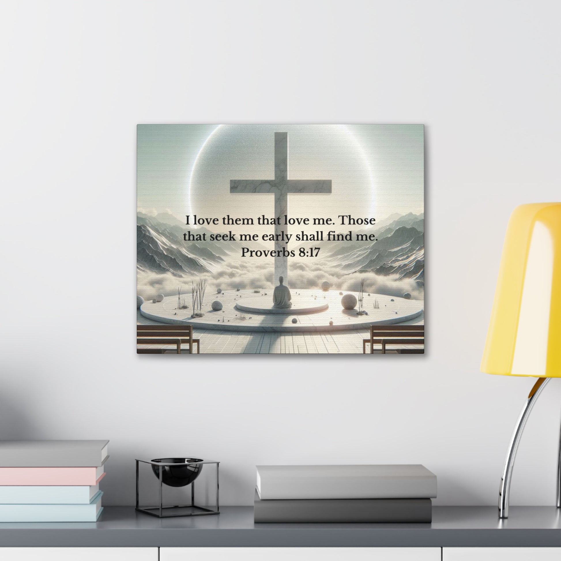 Proverbs 8:17 Canvas Canvas Printify 20″ x 16″ (Horizontal) 0.75''