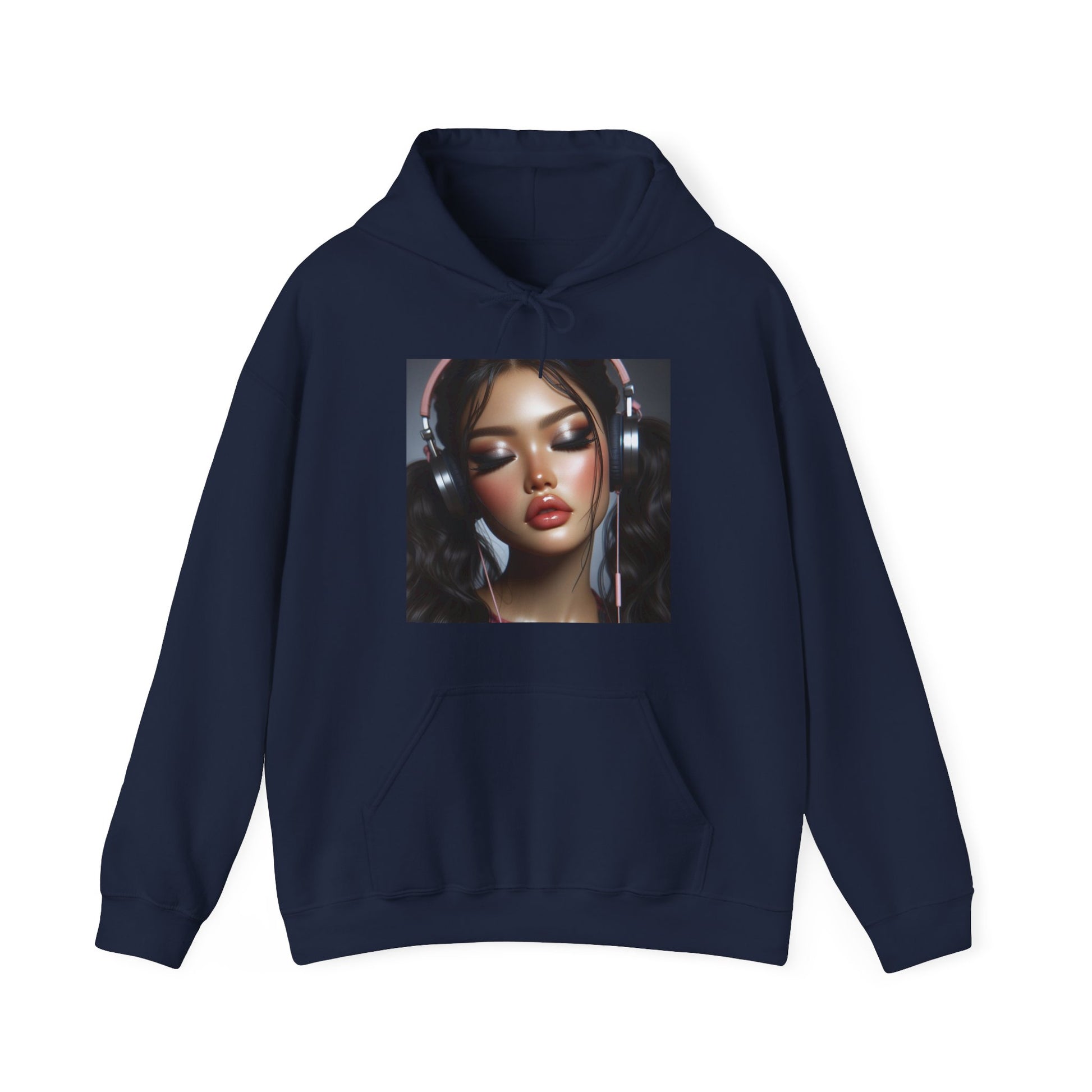 Music Vibes Hoodie Hoodie Printify Navy S