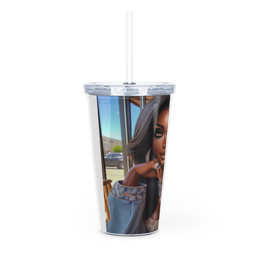 Coffee Beauty Tumbler with Straw Mug Printify