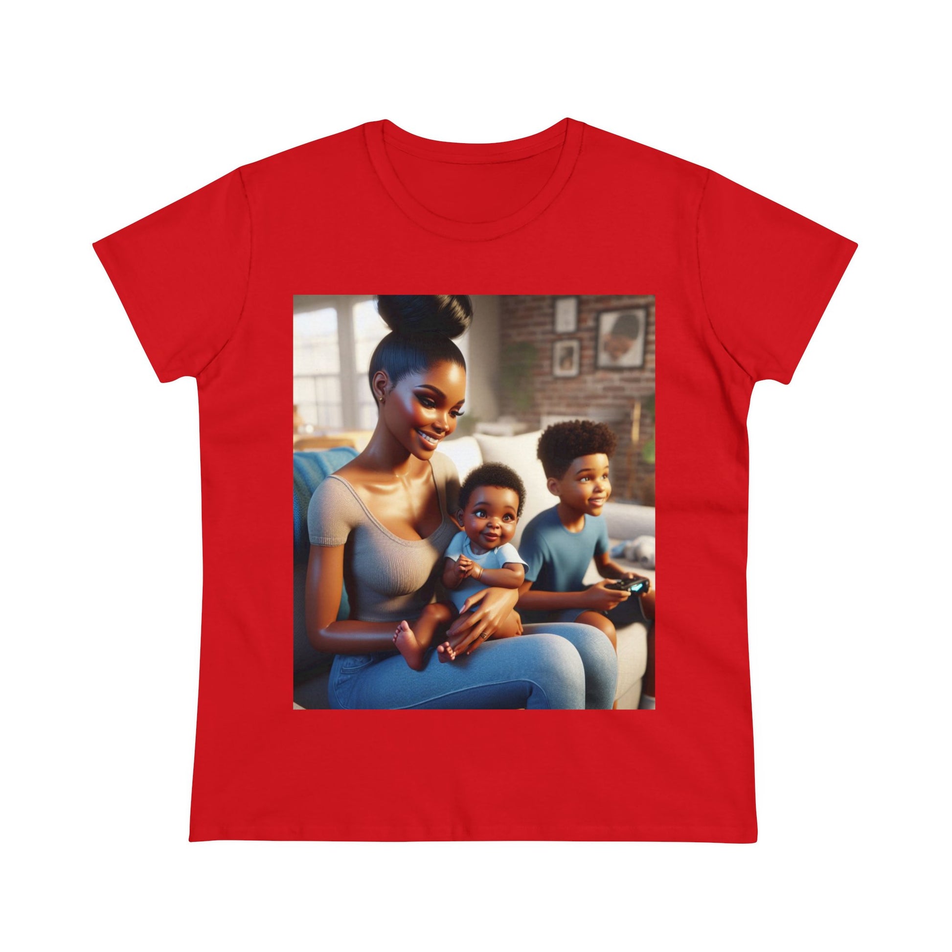 Family Time T-Shirt T-Shirt Printify Red S