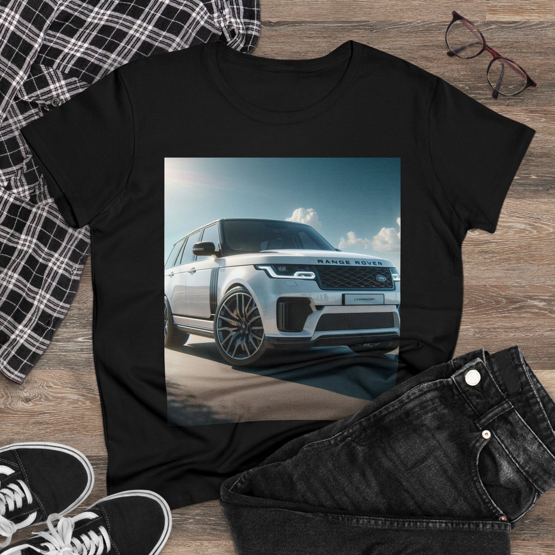 White Range Rover T-Shirt T-Shirt Printify