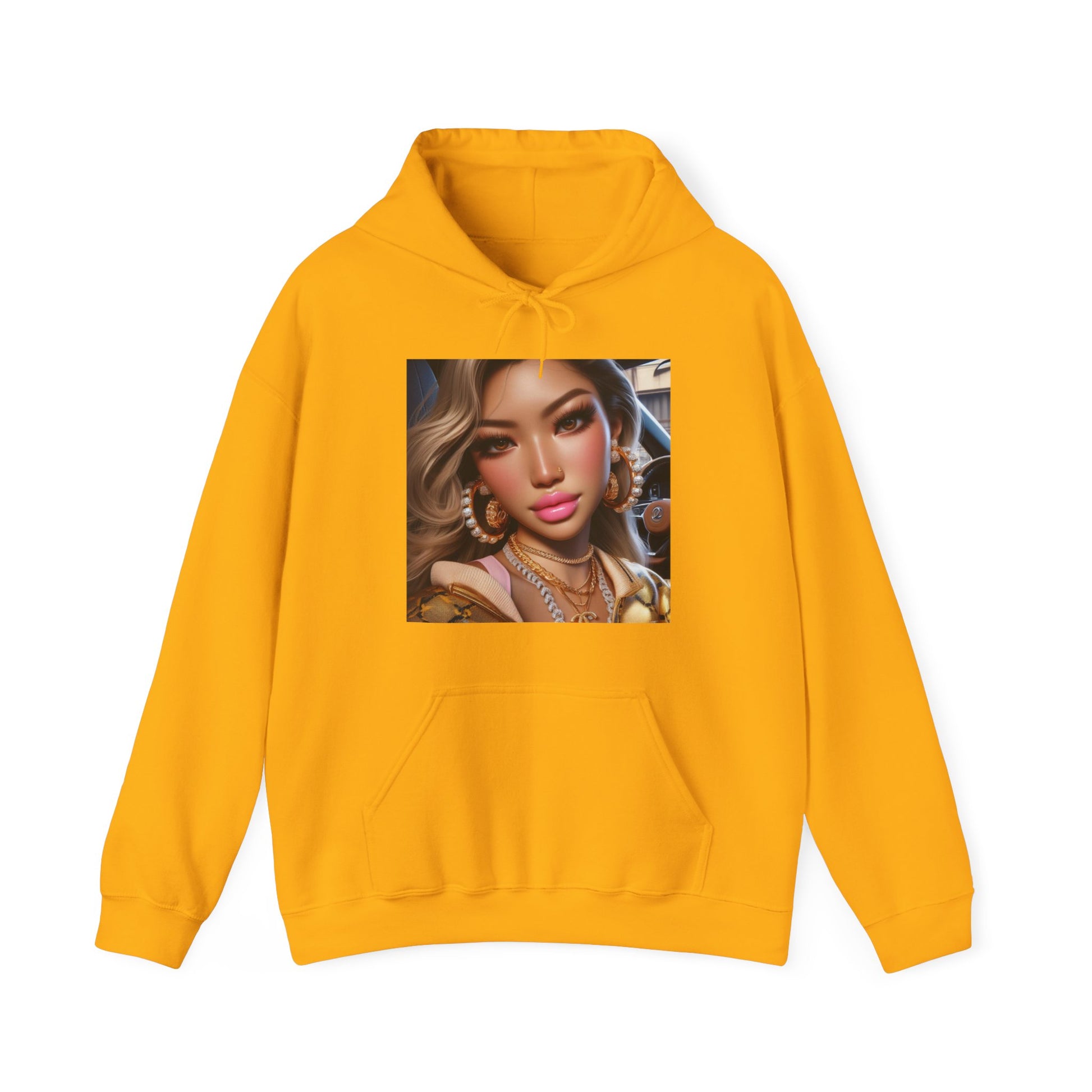 Car Beauty Hoodie Hoodie Printify Gold S