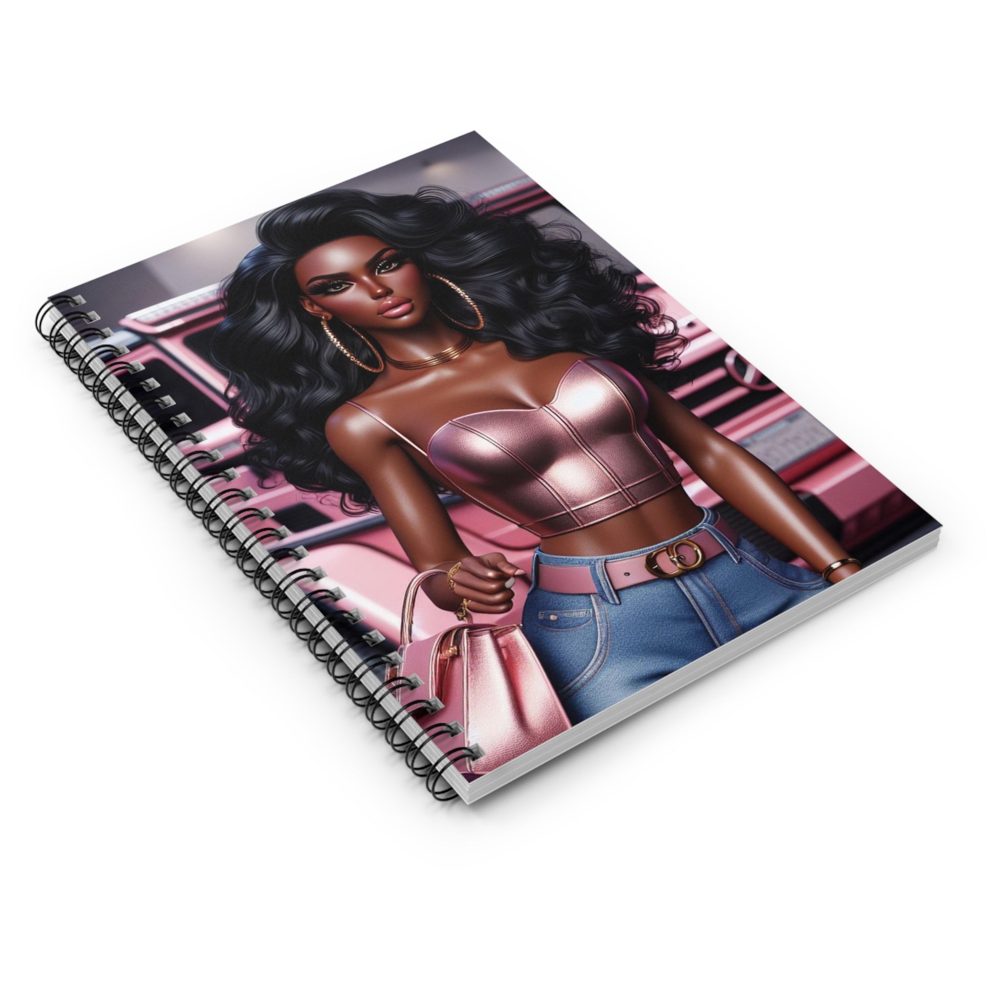 Pink Luxury Spiral Notebook Paper products Printify