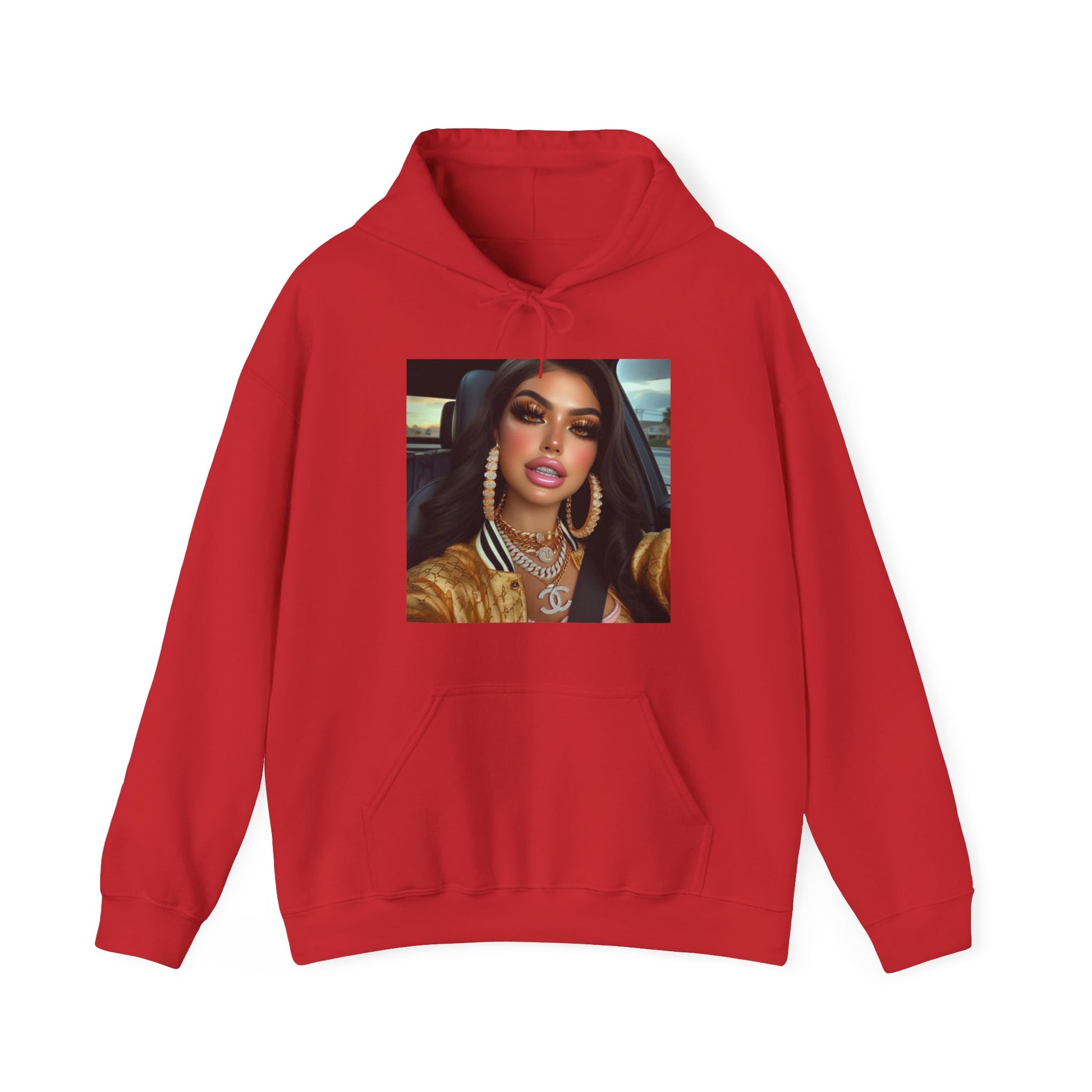 Car Beauty Hoodie Hoodie Printify Red S