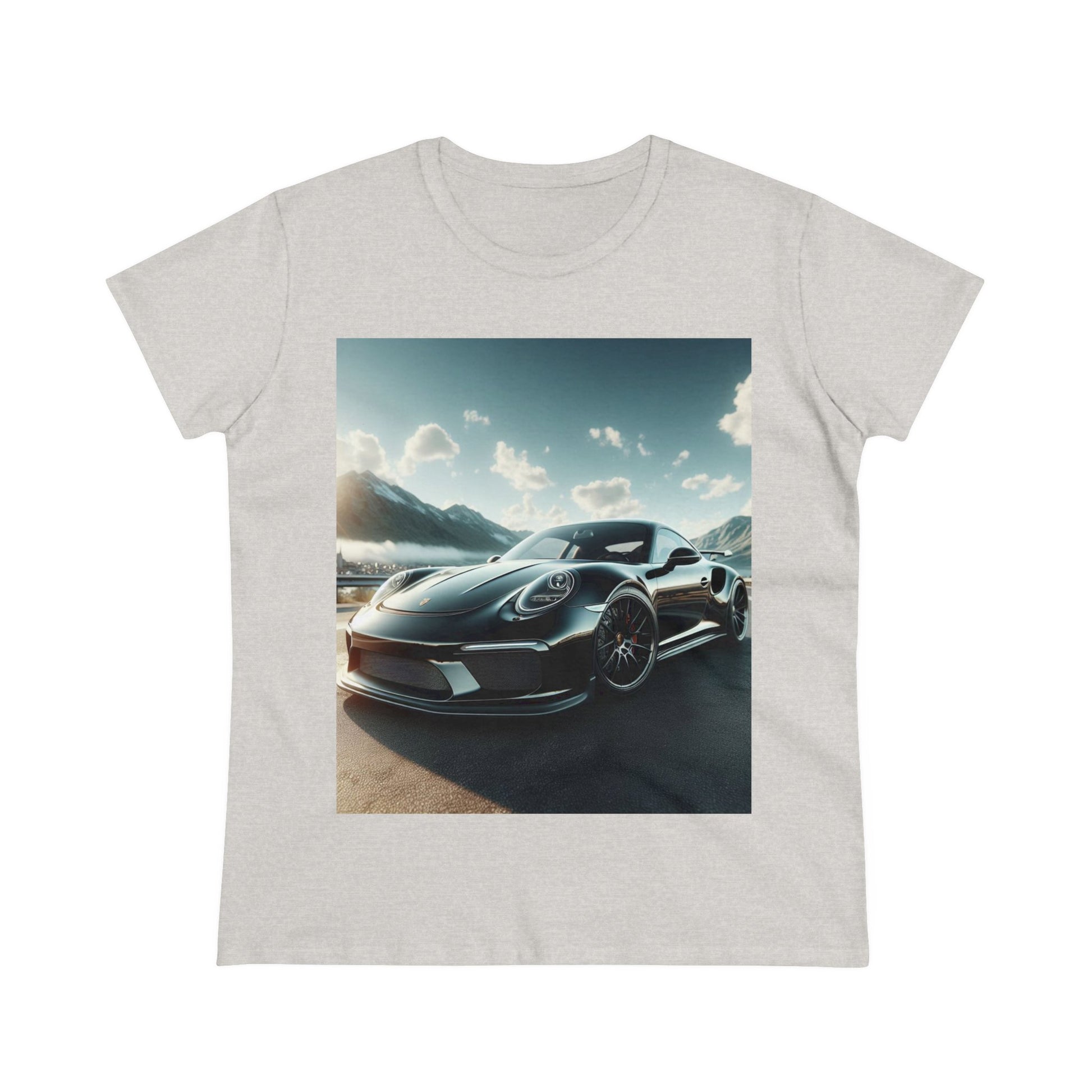 Black Porsche T-Shirt T-Shirt Printify Ash S