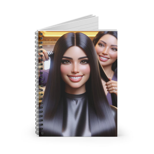 Hair Day Spiral Notebook Paper products Printify