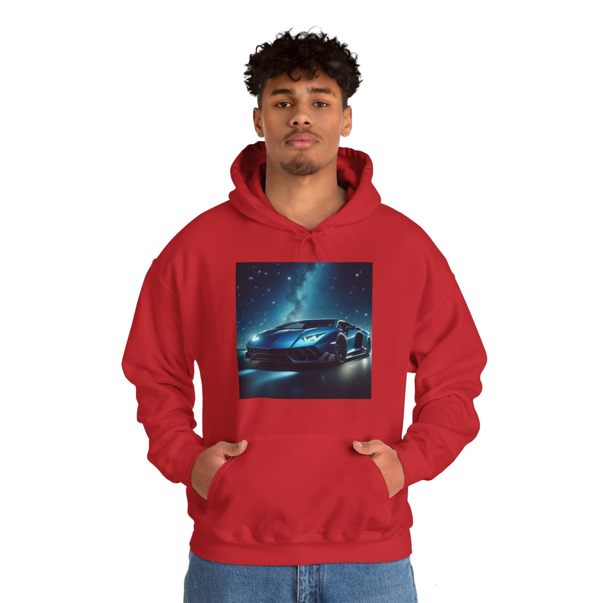 Blue Lamborghini Hoodie Hoodie Printify