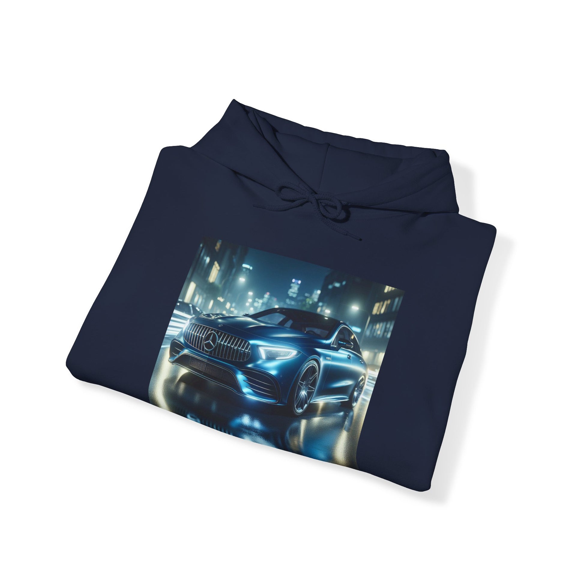 Blue Mercedes Hoodie Hoodie Printify