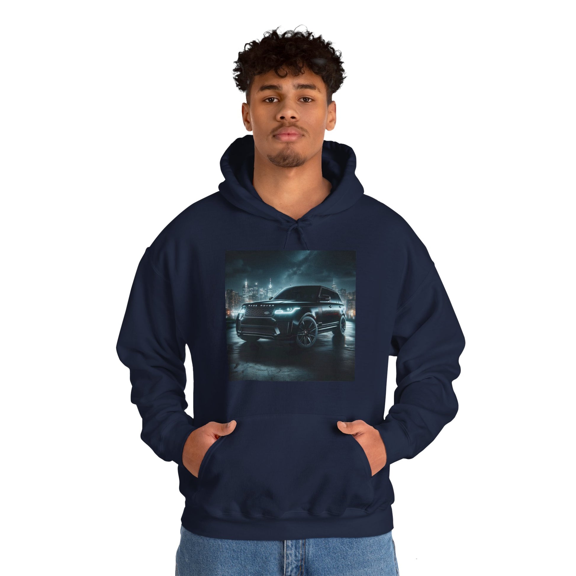 Black Range Rover Hoodie Hoodie Printify