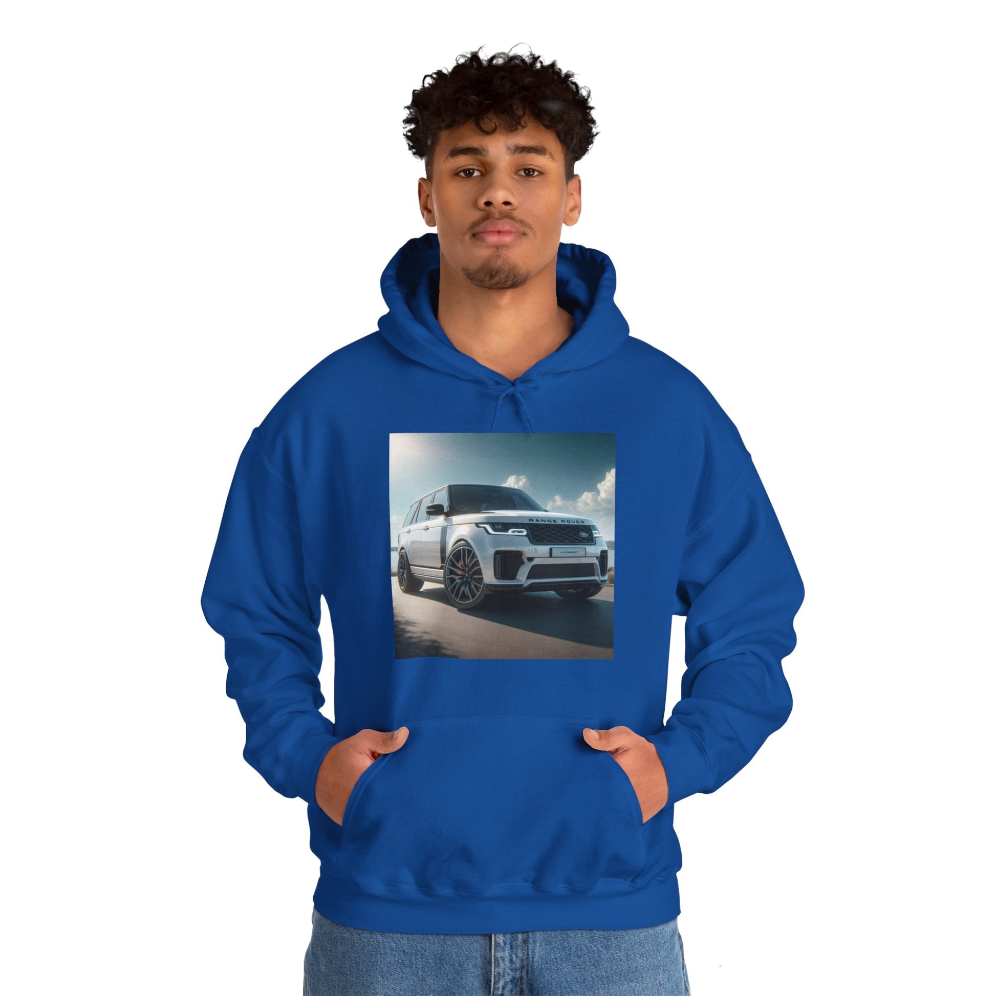 White Range Rover Hoodie Hoodie Printify