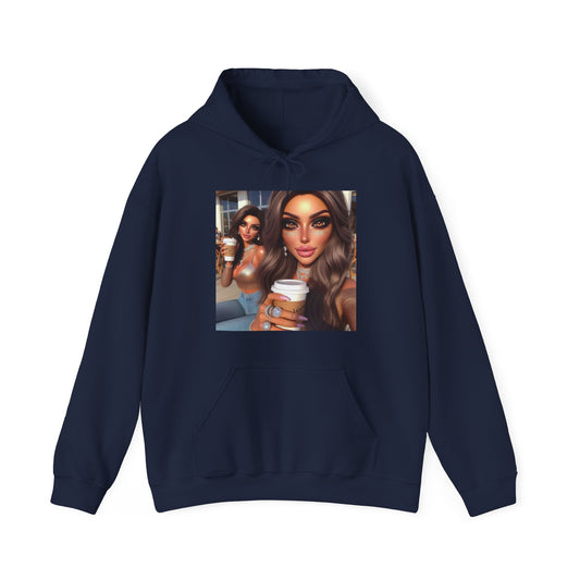 Coffee Baddies Hoodie Hoodie Printify Navy S