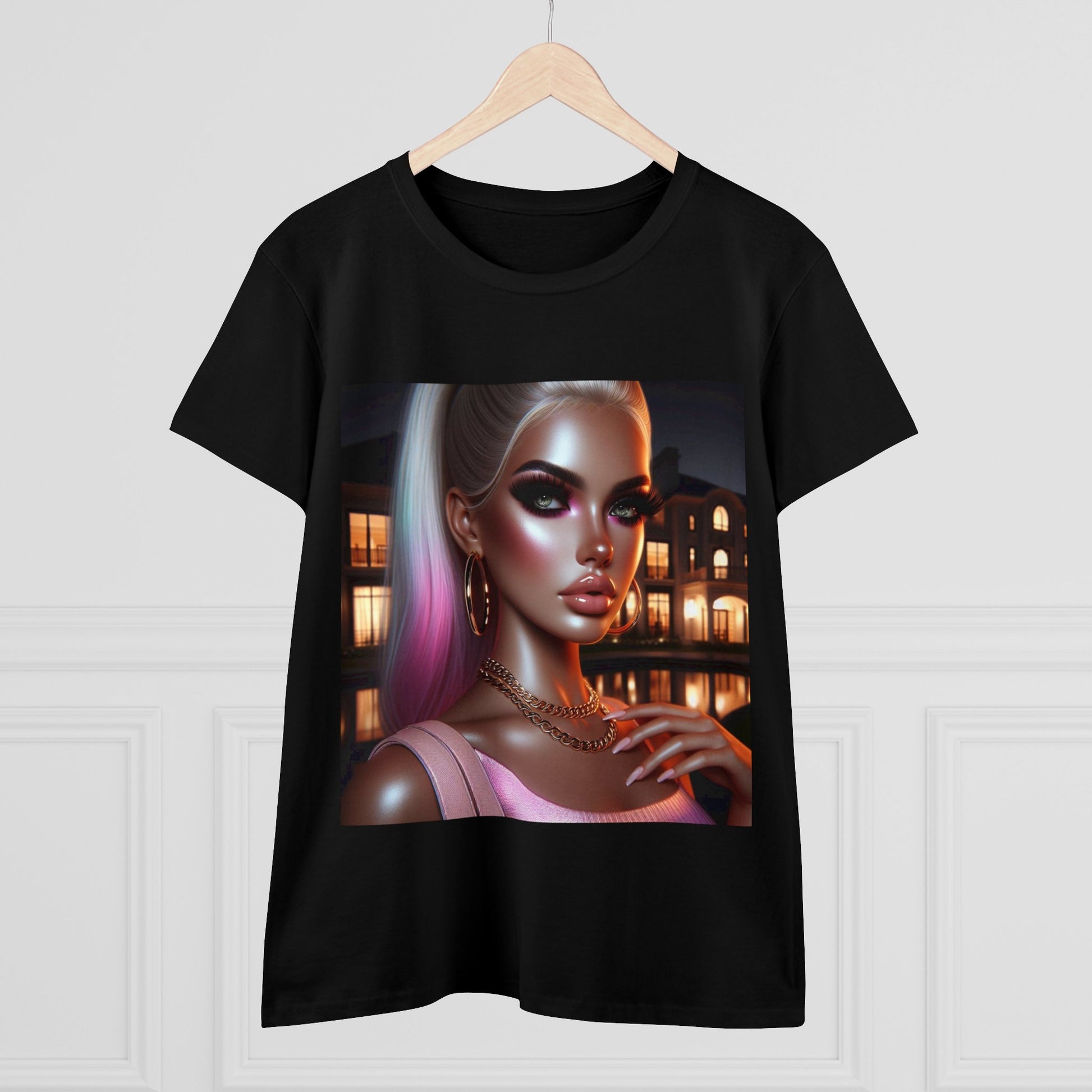 Pink at Night T-Shirt T-Shirt Printify