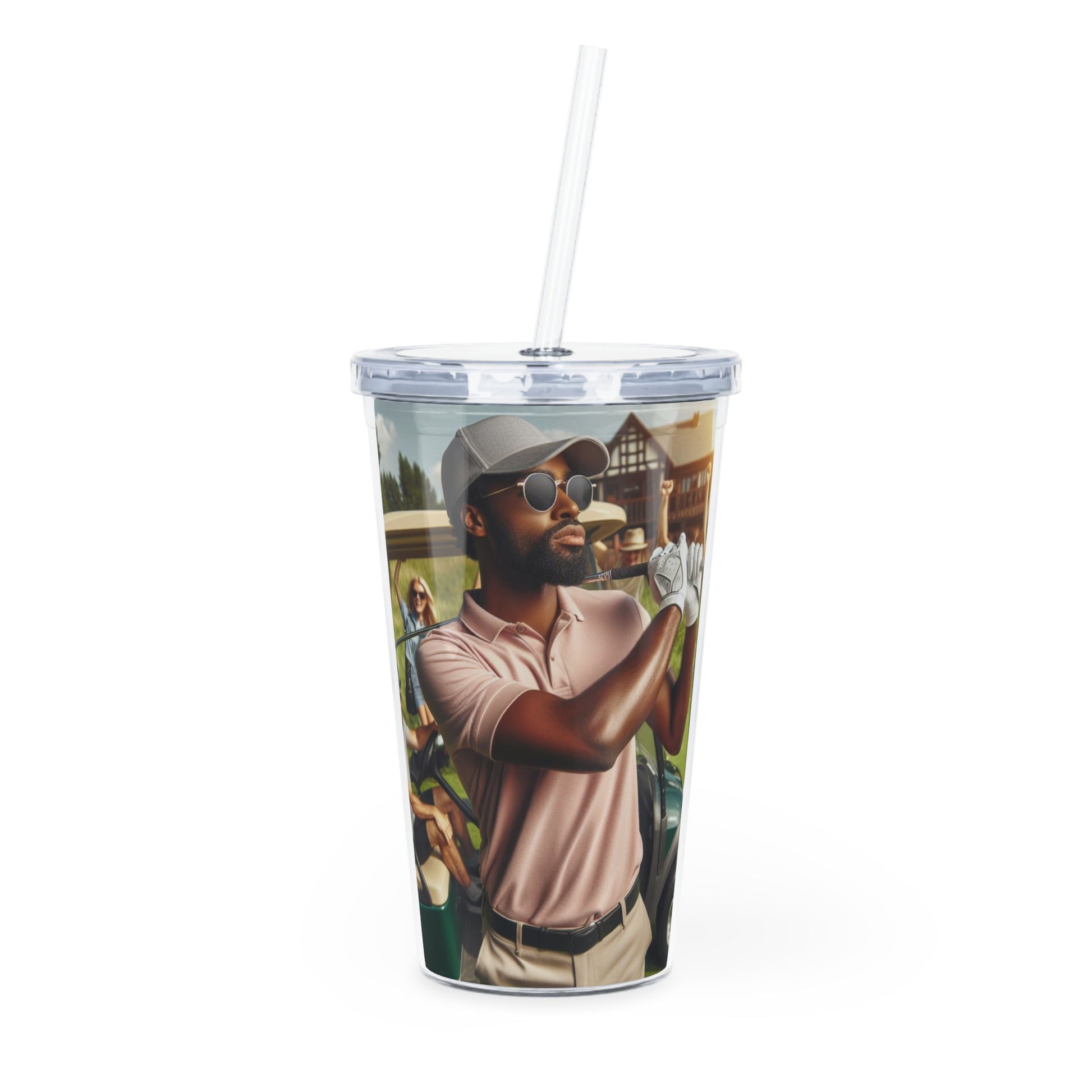 Golf Tournament Tumbler with Straw Mug Printify 20oz Transparent