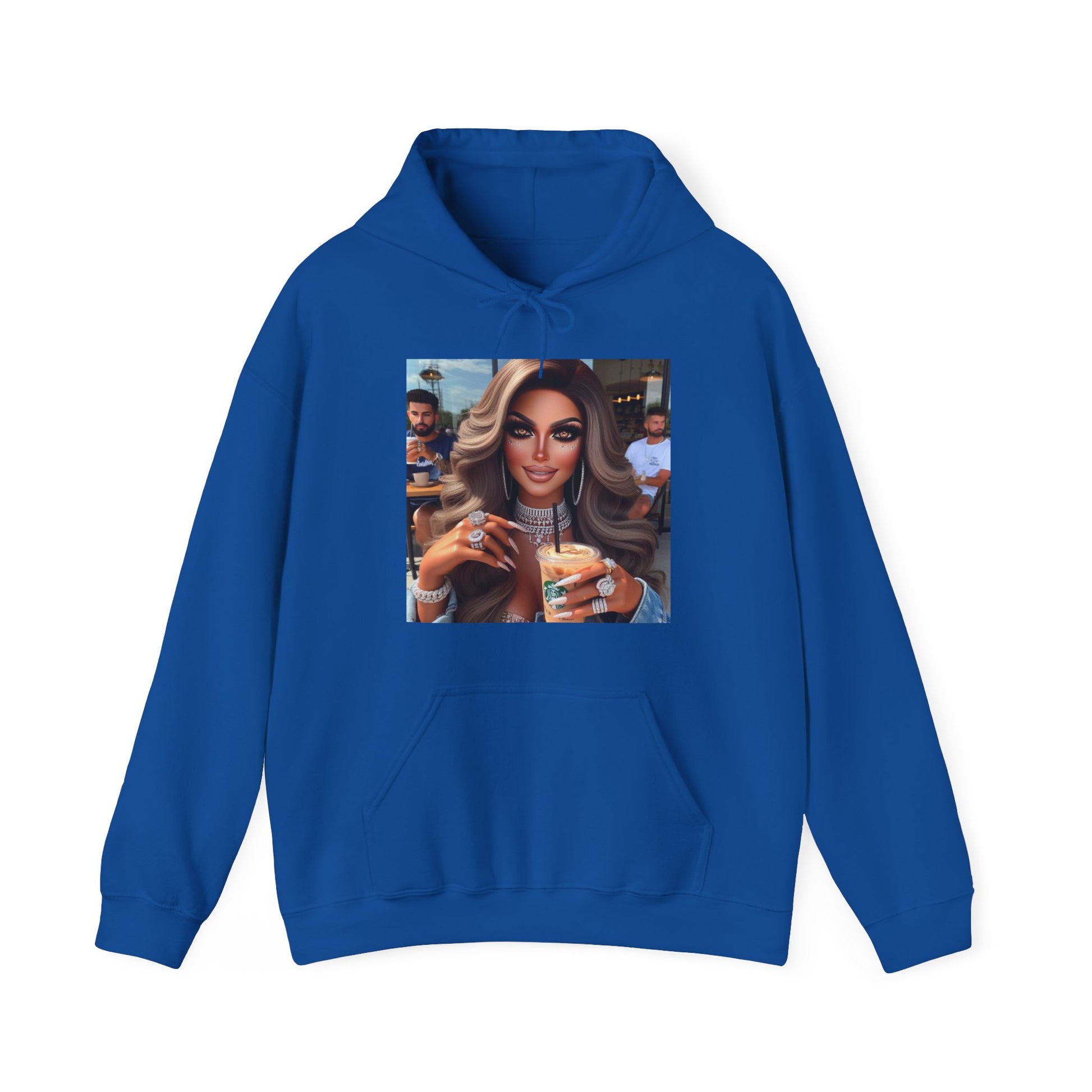 Coffee Beauty Hoodie Hoodie Printify Royal S