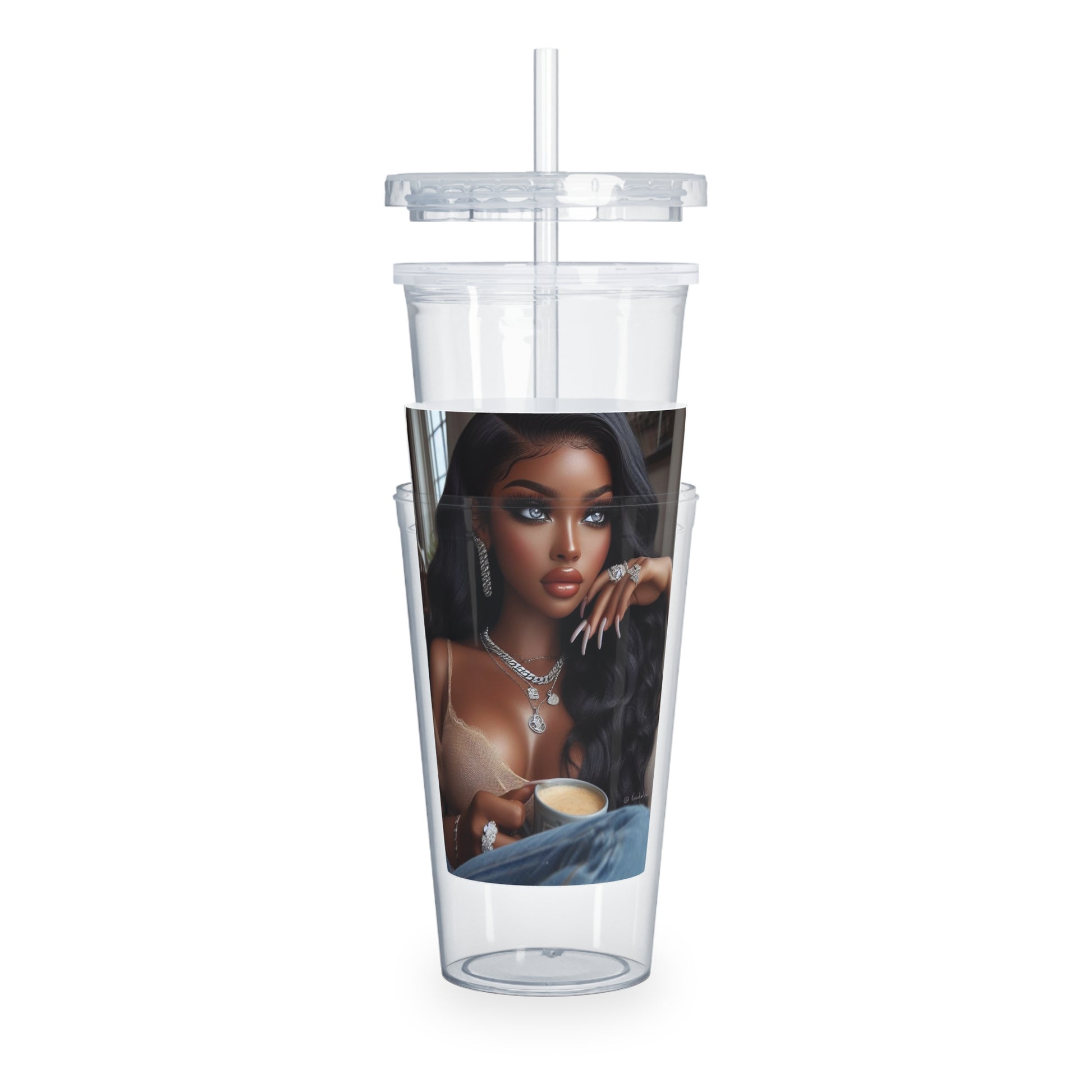 Coffee Break Tumbler with Straw Mug Printify