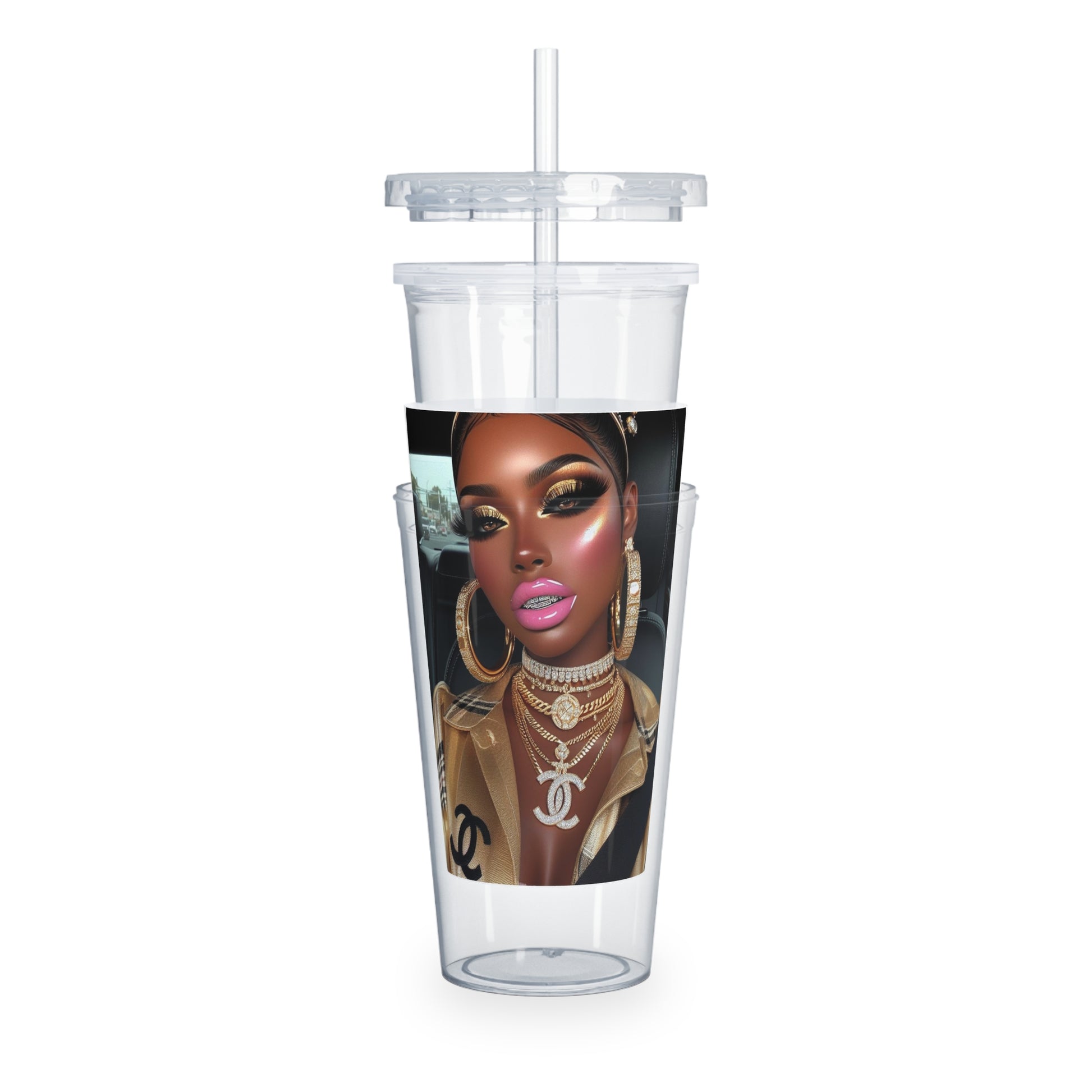 Car Beauty Tumbler with Straw Mug Printify