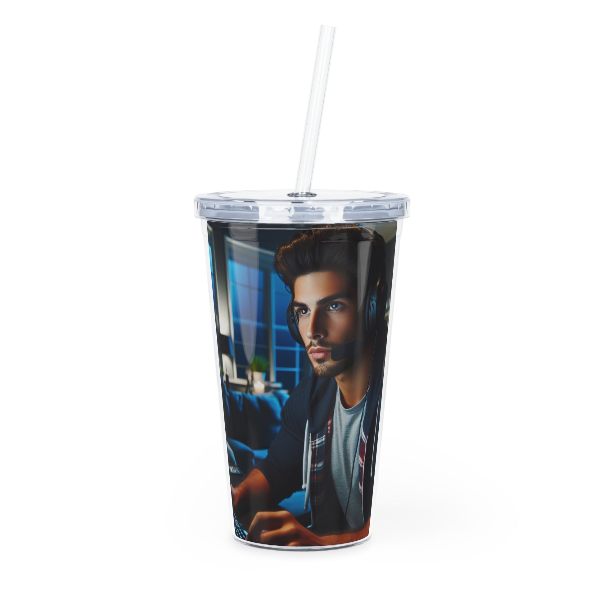 Game Time Tumbler with Straw Mug Printify 20oz Transparent