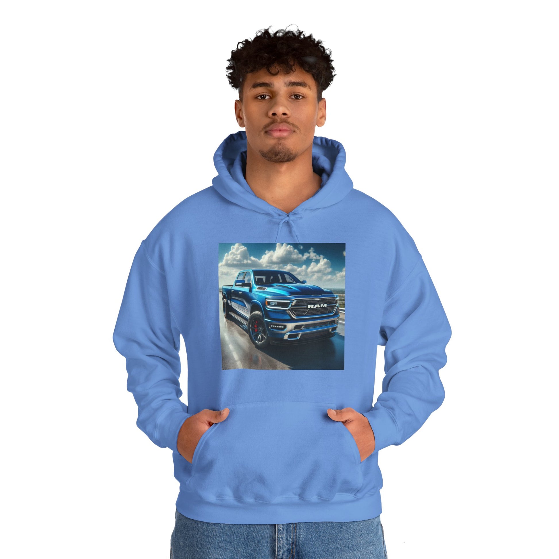 Blue Dodge Ram Hoodie Hoodie Printify
