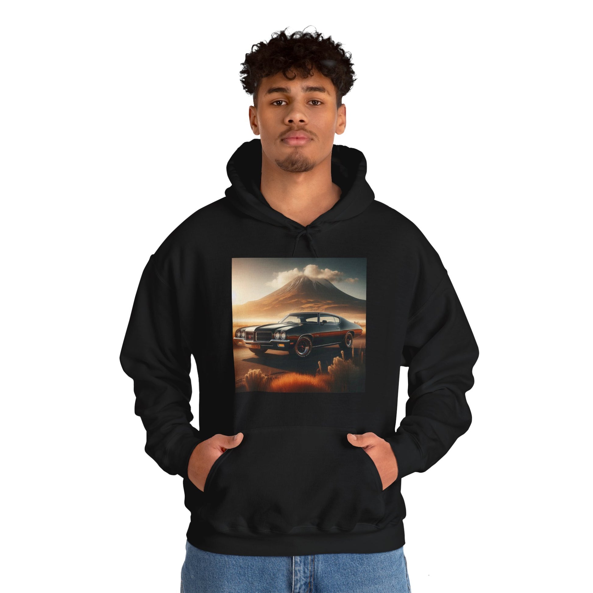 1972 Black Buick Gran Sport Hoodie Hoodie Printify