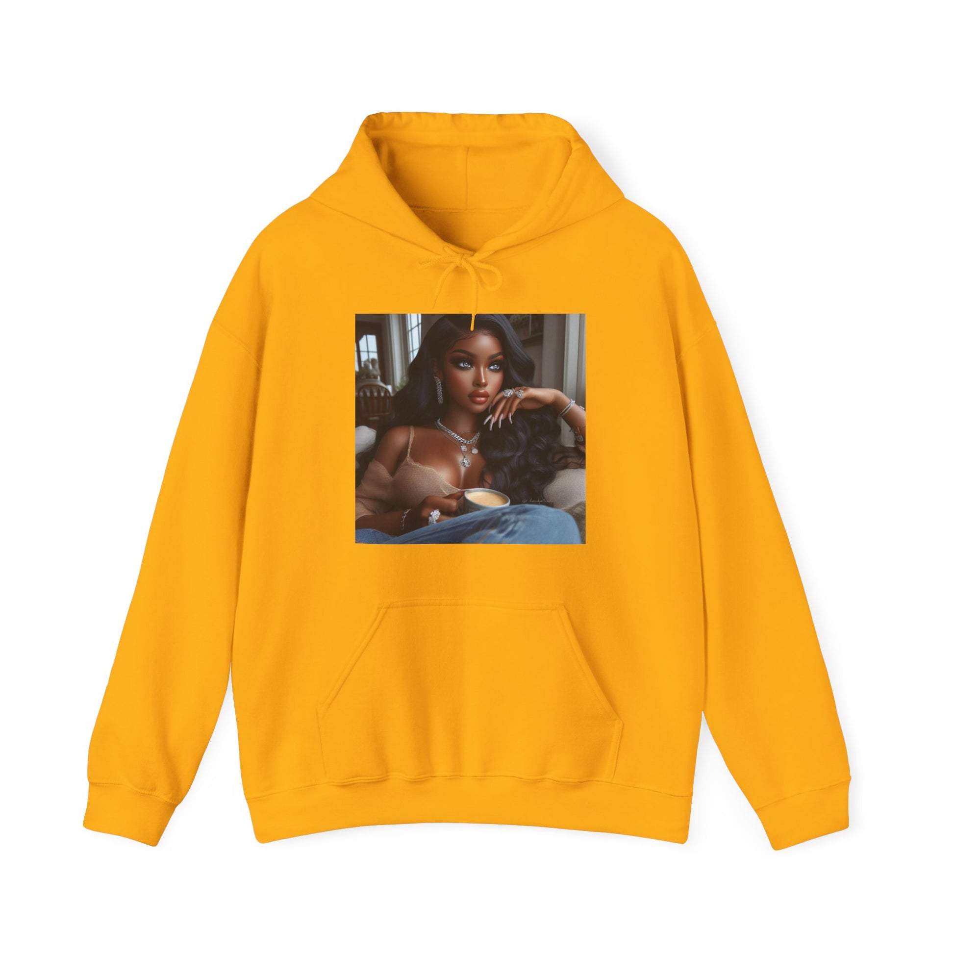 Coffee Break Hoodie Hoodie Printify Gold S