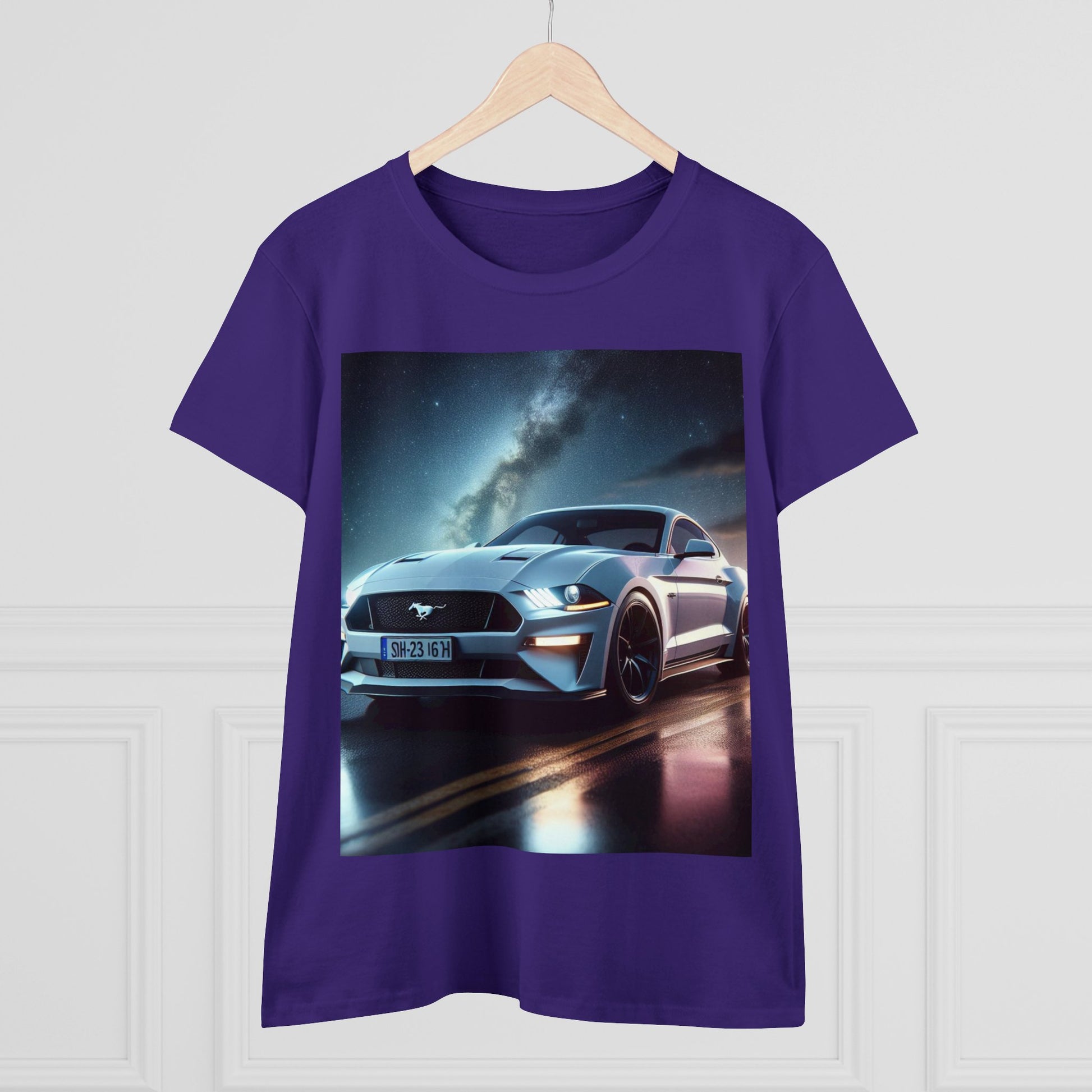 White Mustang T-Shirt T-Shirt Printify