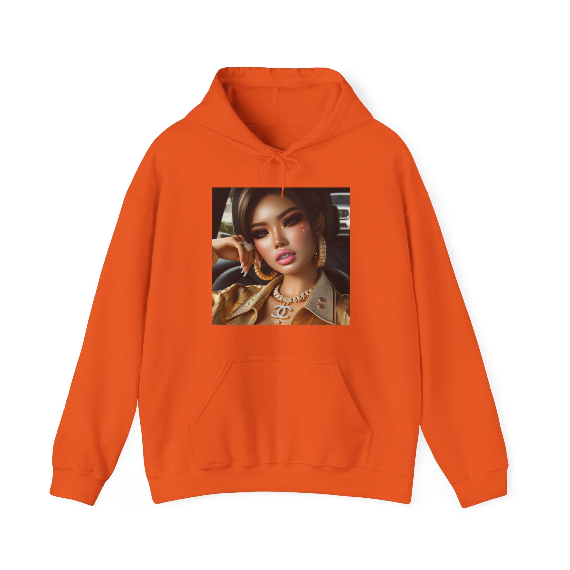 Car Beauty Hoodie Hoodie Printify Orange S