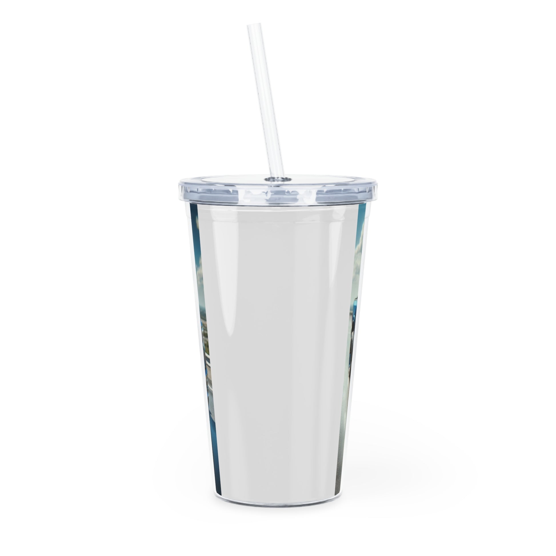 Blue Dodge Ram Tumbler with Straw Mug Printify