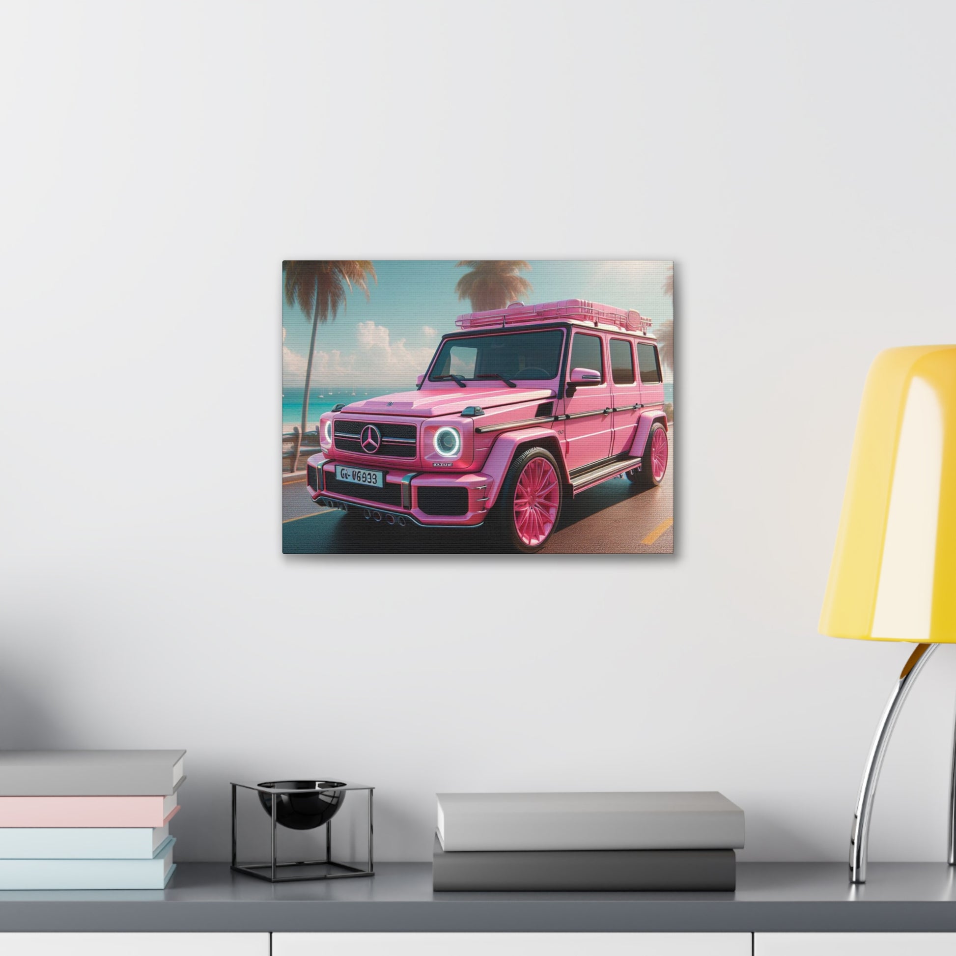 Pink G-Wagon Canvas Canvas Printify 16″ x 12″ (Horizontal) 0.75''