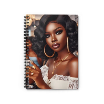 Wine Down Spiral Notebook Paper products Printify One Size