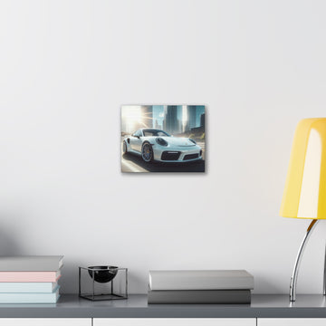 White Porsche Canvas Canvas Printify 10" x 8" (Horizontal) 0.75''