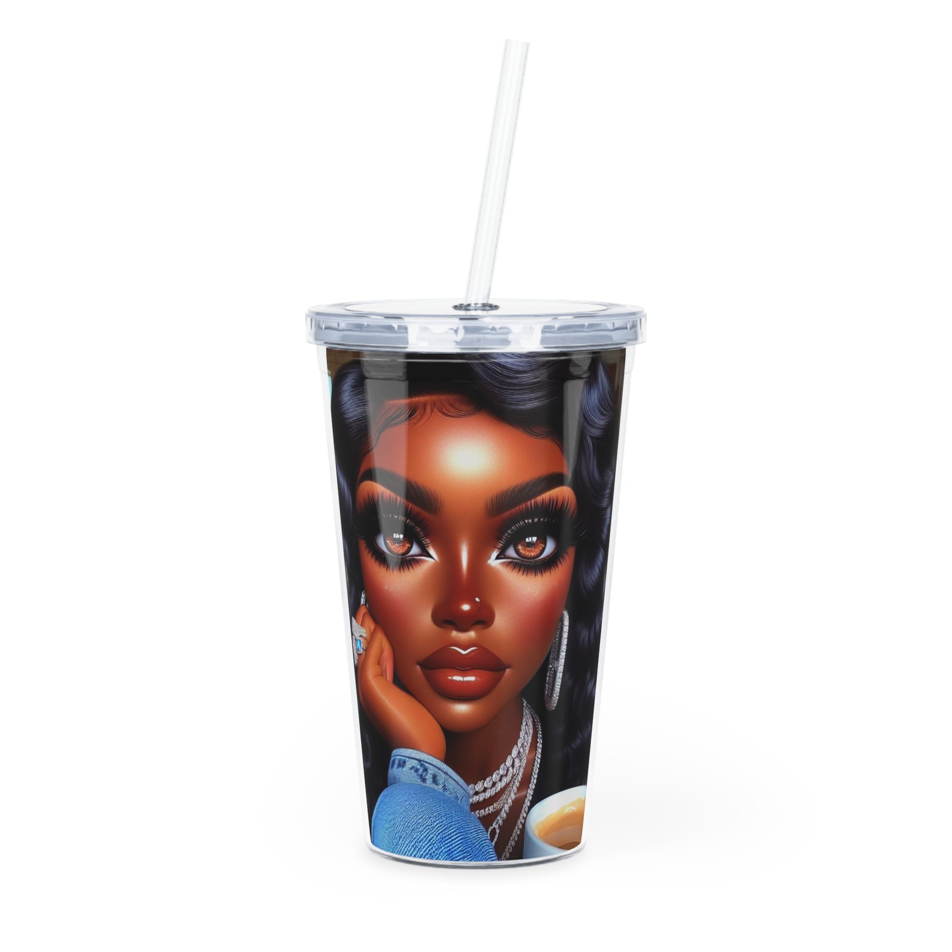 Coffee Break Tumbler with Straw Mug Printify 20oz Transparent