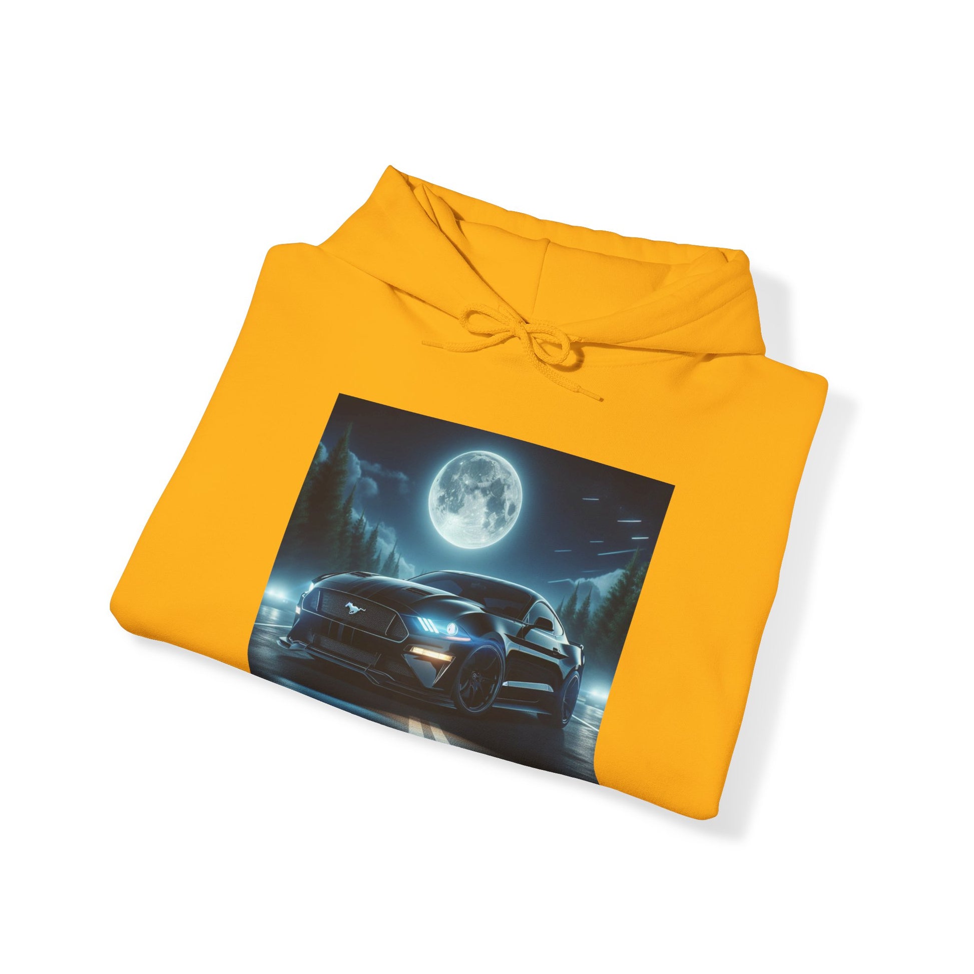 Black Mustang Hoodie Hoodie Printify