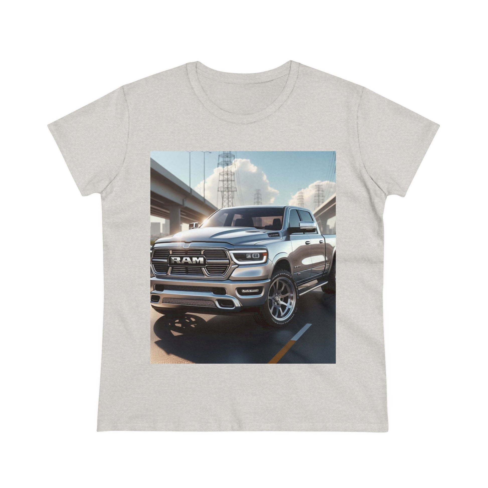 Silver Dodge Ram T-Shirt T-Shirt Printify Ash S