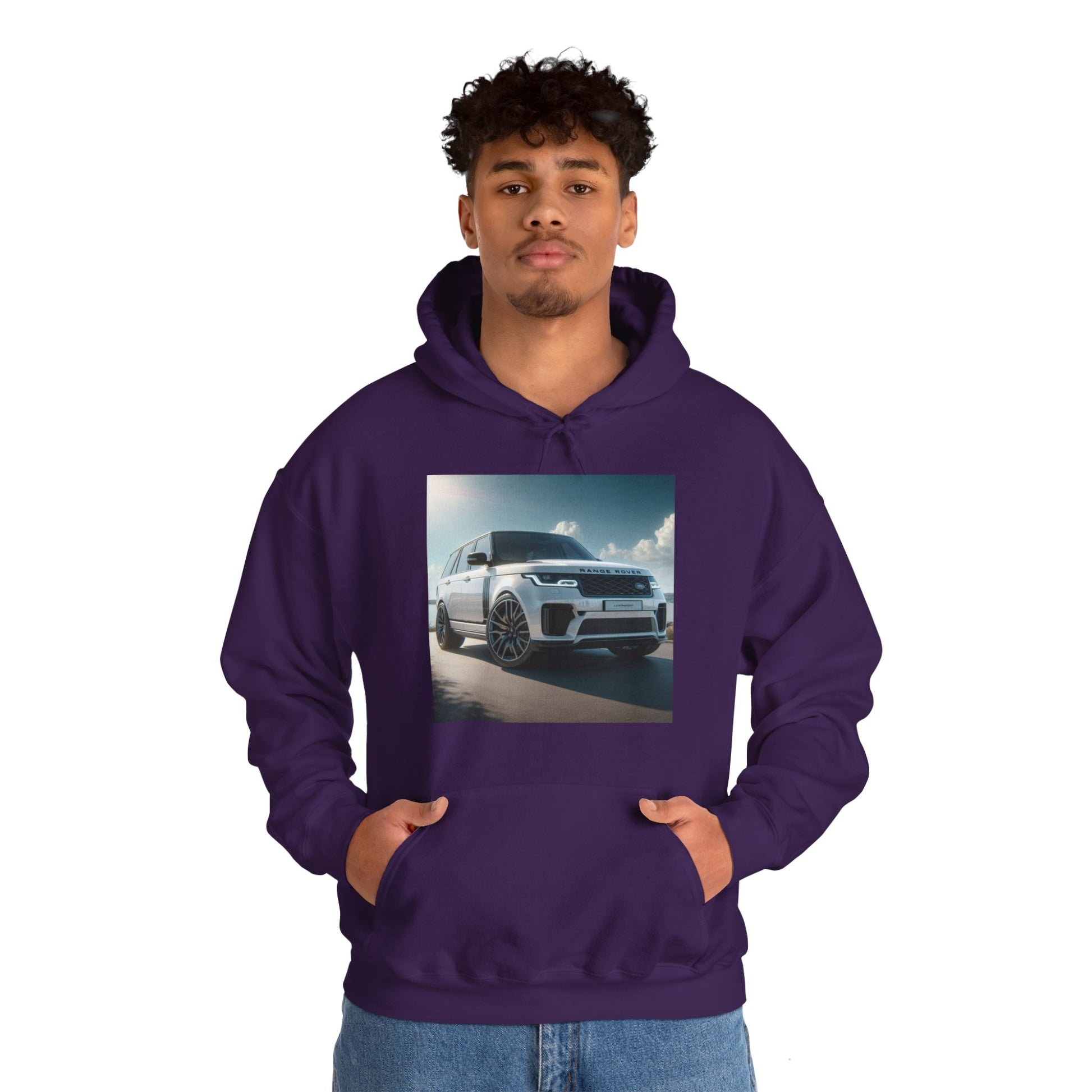 White Range Rover Hoodie Hoodie Printify