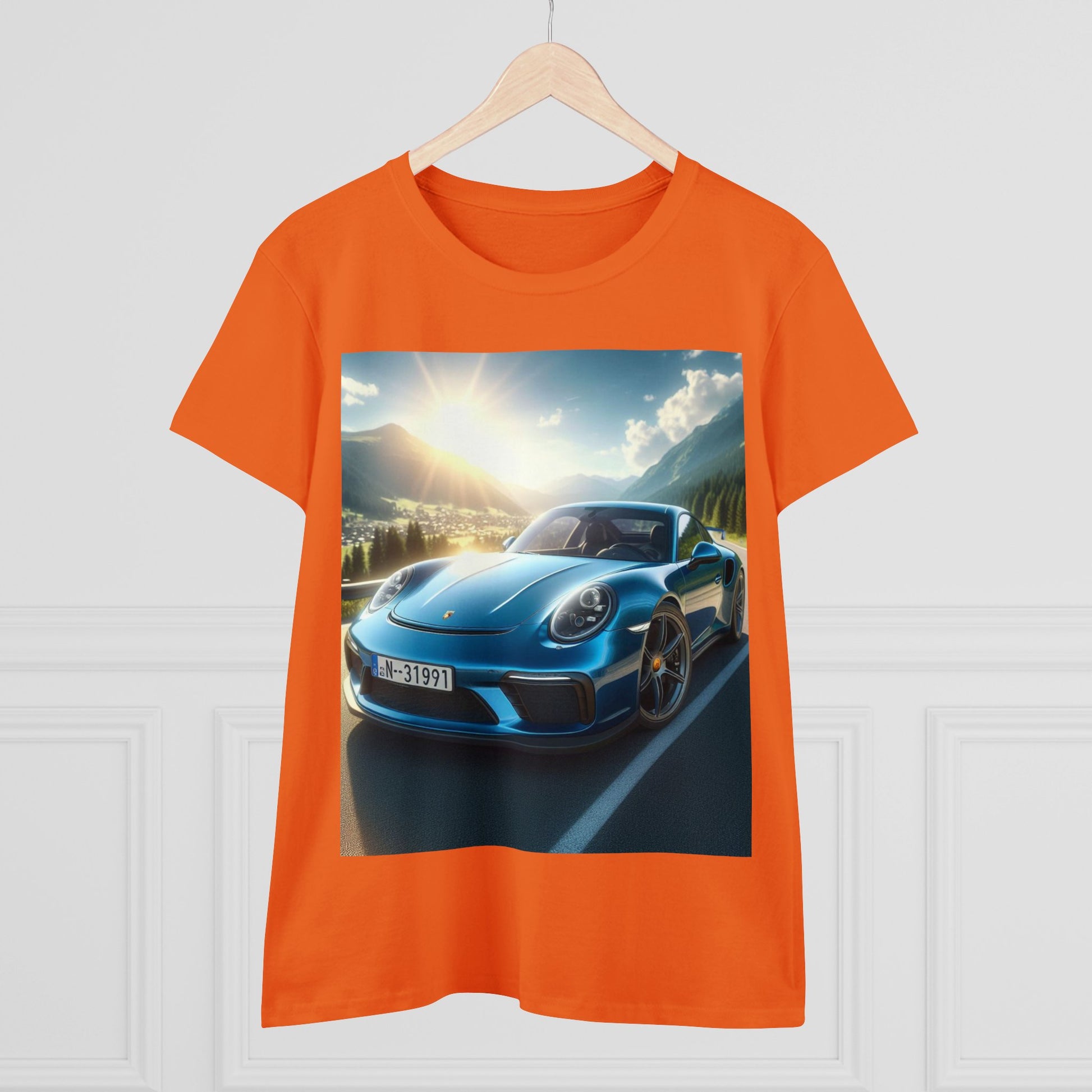 Blue Porsche T-Shirt T-Shirt Printify