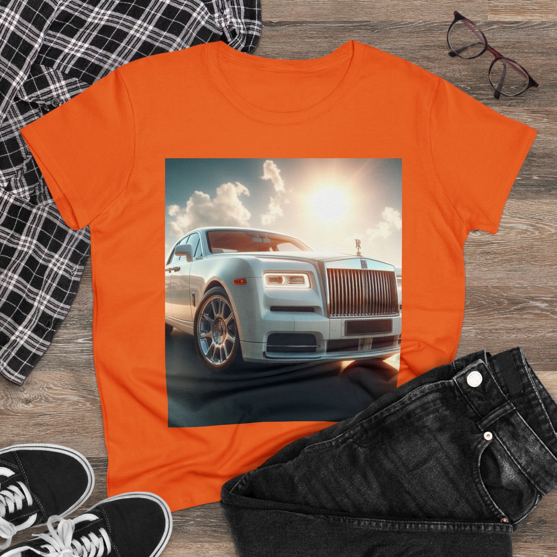 White Rolls Royce T-Shirt T-Shirt Printify