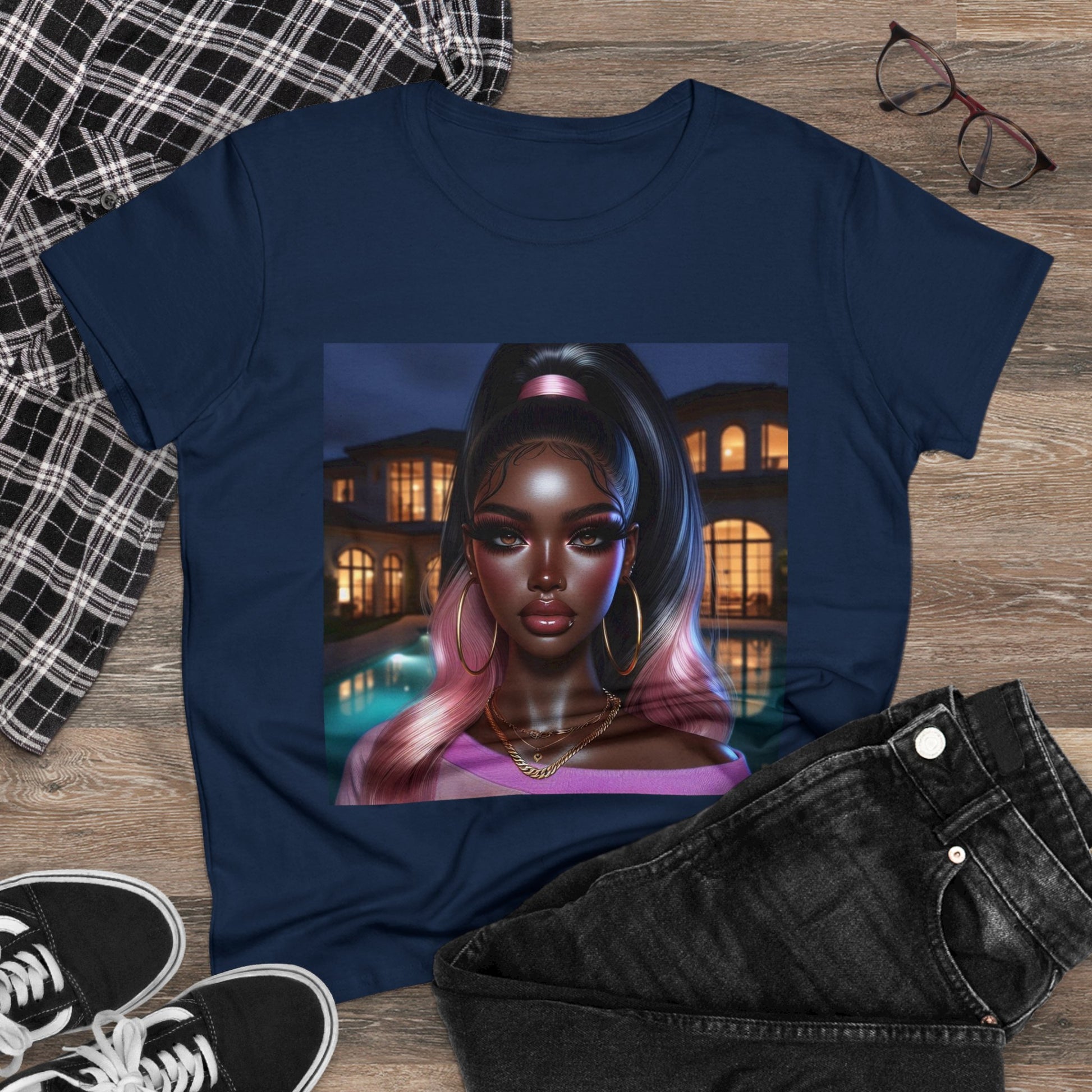 Pink at Night T-Shirt T-Shirt Printify