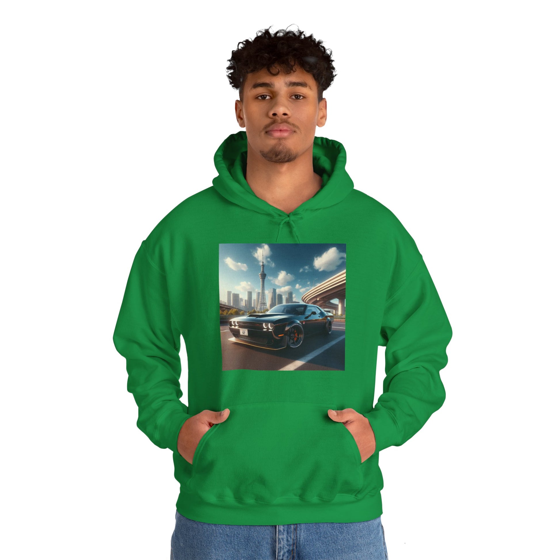 Black Challenger Hoodie Hoodie Printify