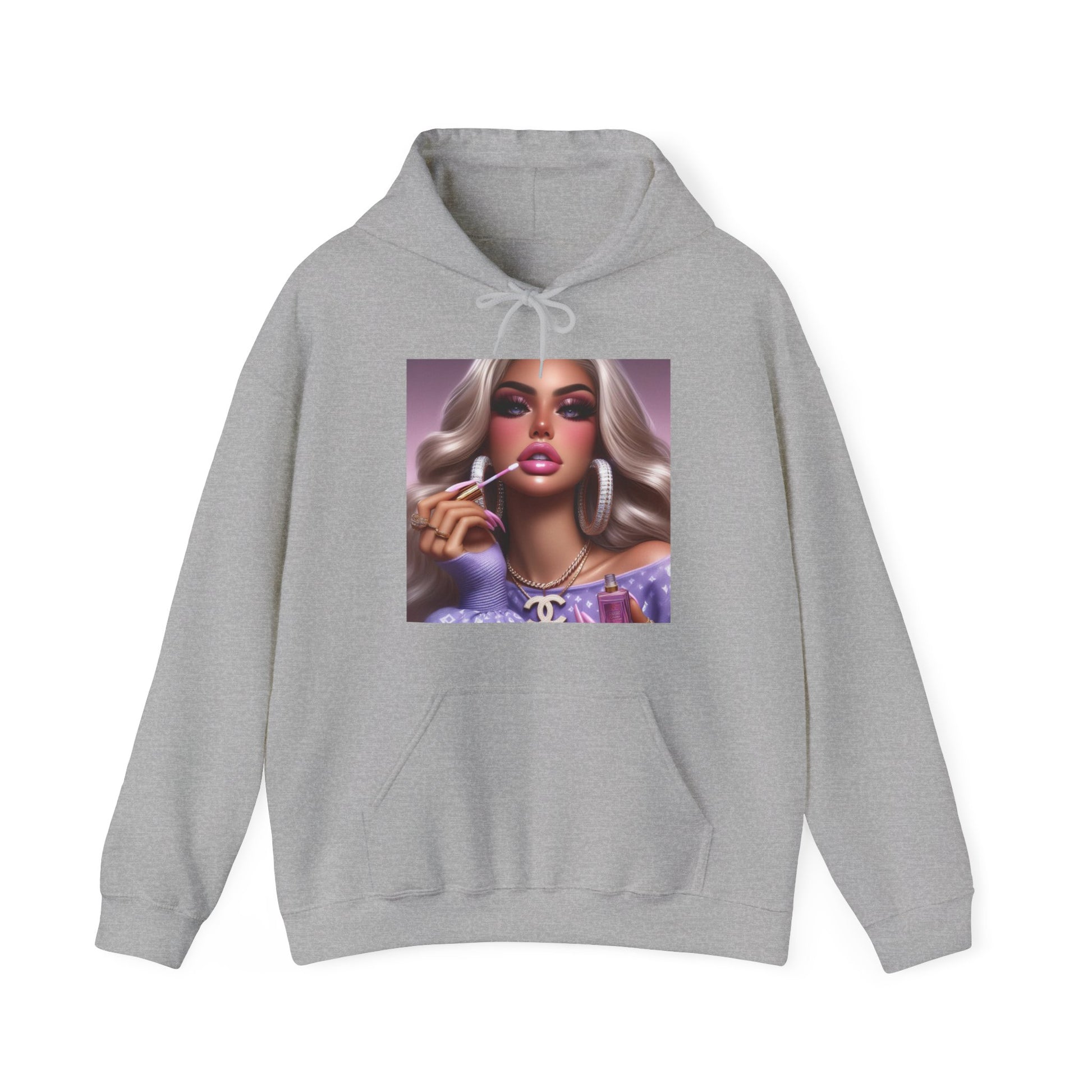 Gloss Up Hoodie Hoodie Printify Sport Grey S