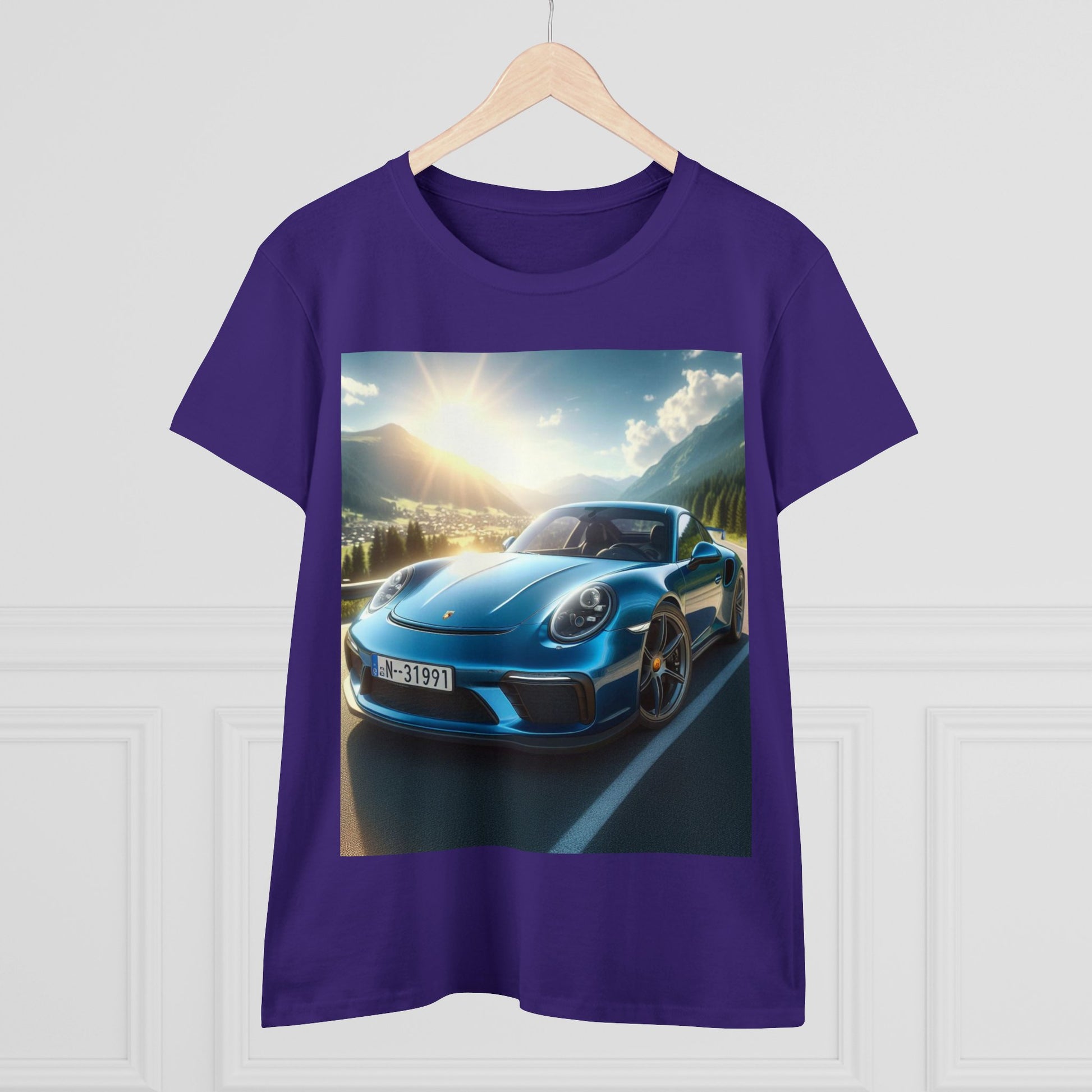 Blue Porsche T-Shirt T-Shirt Printify